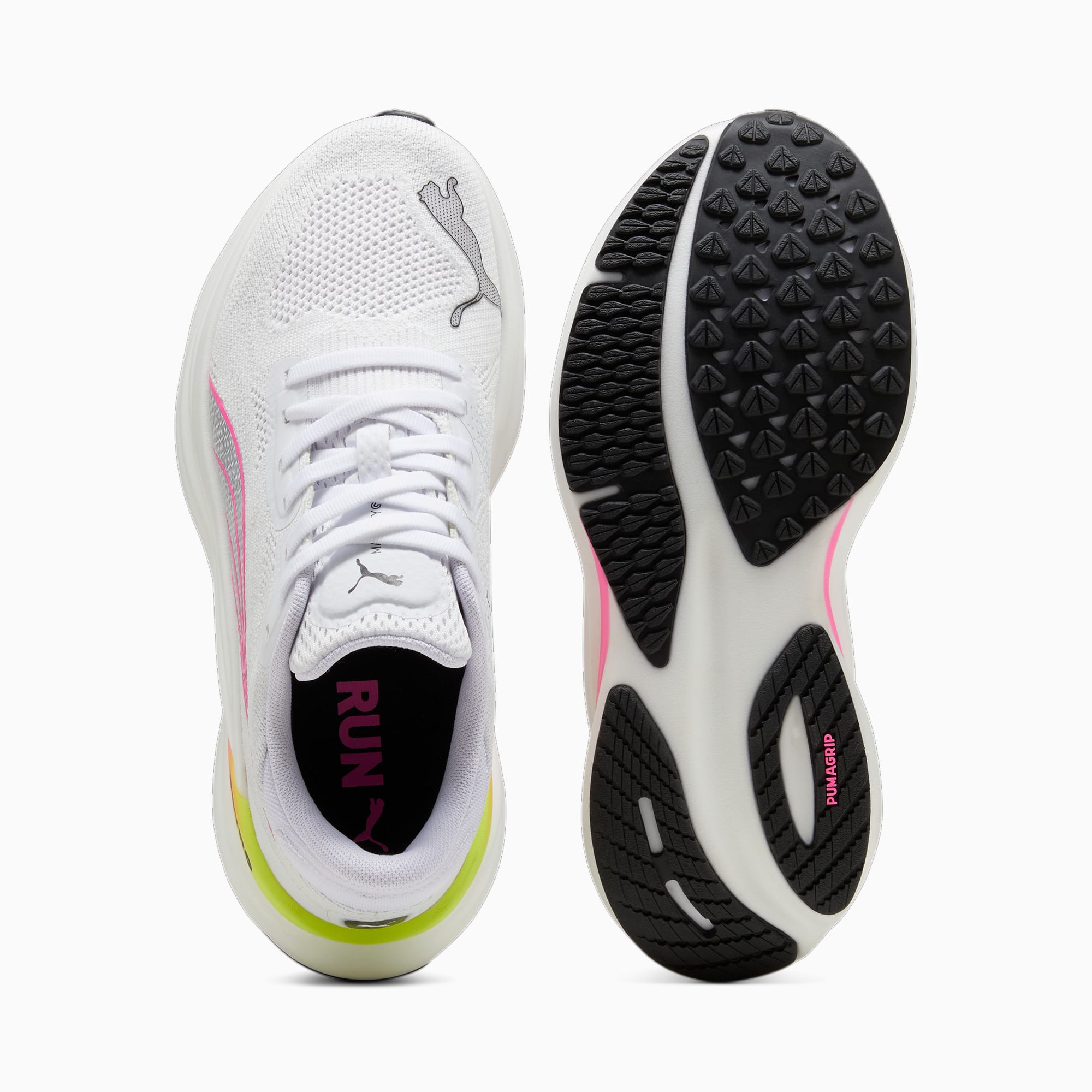 PUMA Chaussures De Running Magnify NITRO™ Femme, Blanc/Rose/Noir
