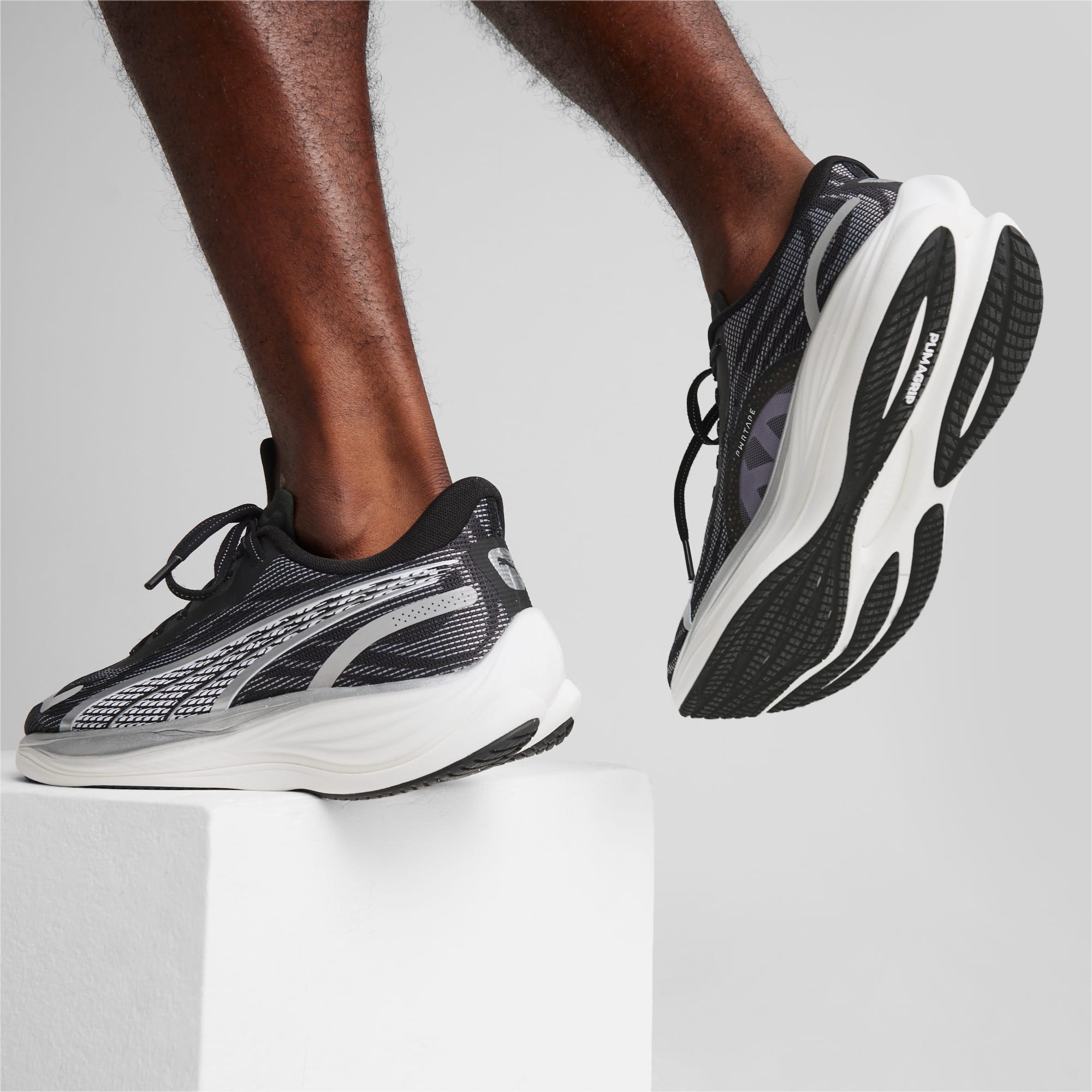 PUMA Chaussures De Running Velocity NITRO™ 3 Pour Homme, Noir/Blanc/Argent