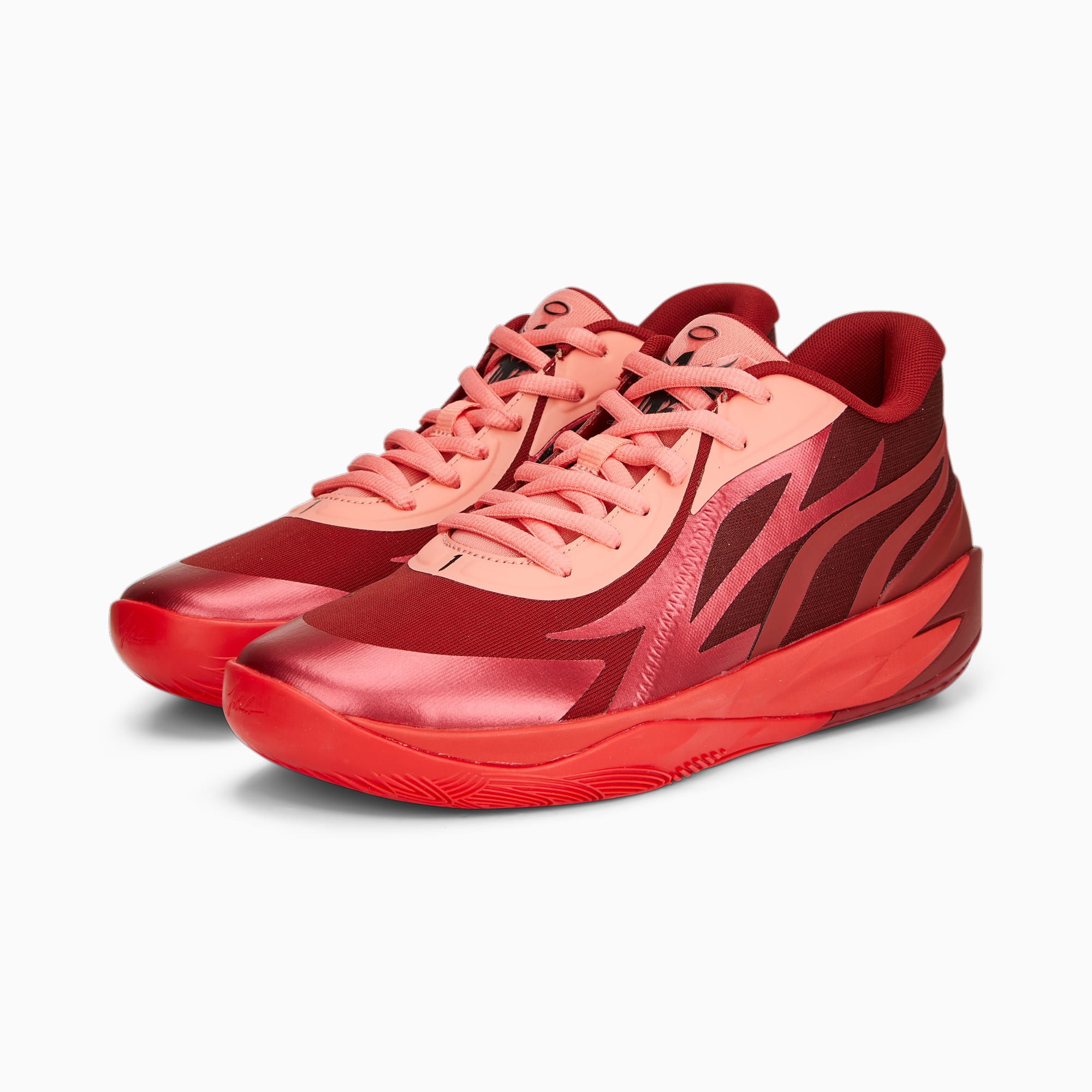 Men's PUMA Mb.02 Lo Basketball Shoe Sneakers, Intense Red/For All Time Red