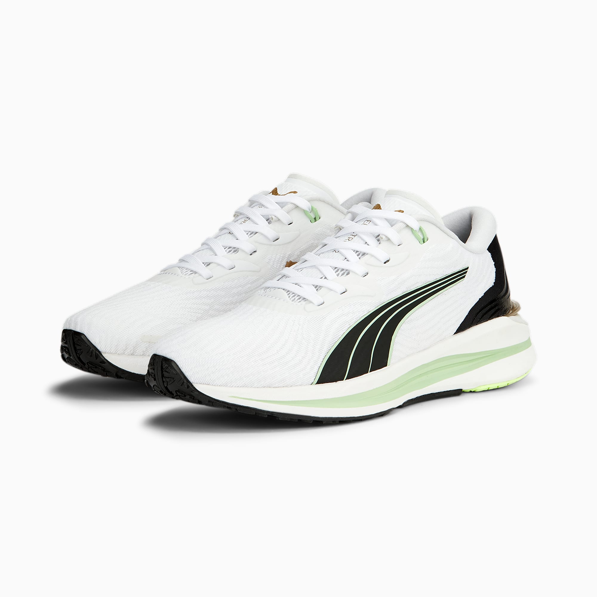 PUMA Electrify Nitro 2 Run 75 Running Shoes Women, White/Black/Light Mint