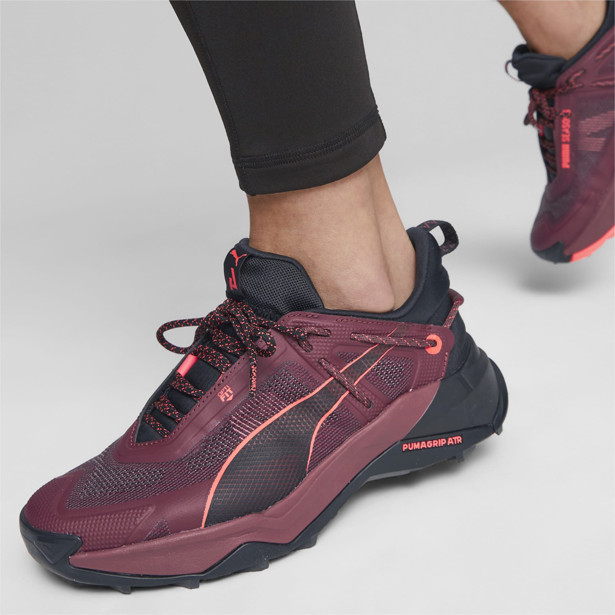 PUMA Explore Nitro™ Women's Hiking Shoes, Dark Jasper/Black/Fire Orchid, Size 35,5, Shoes