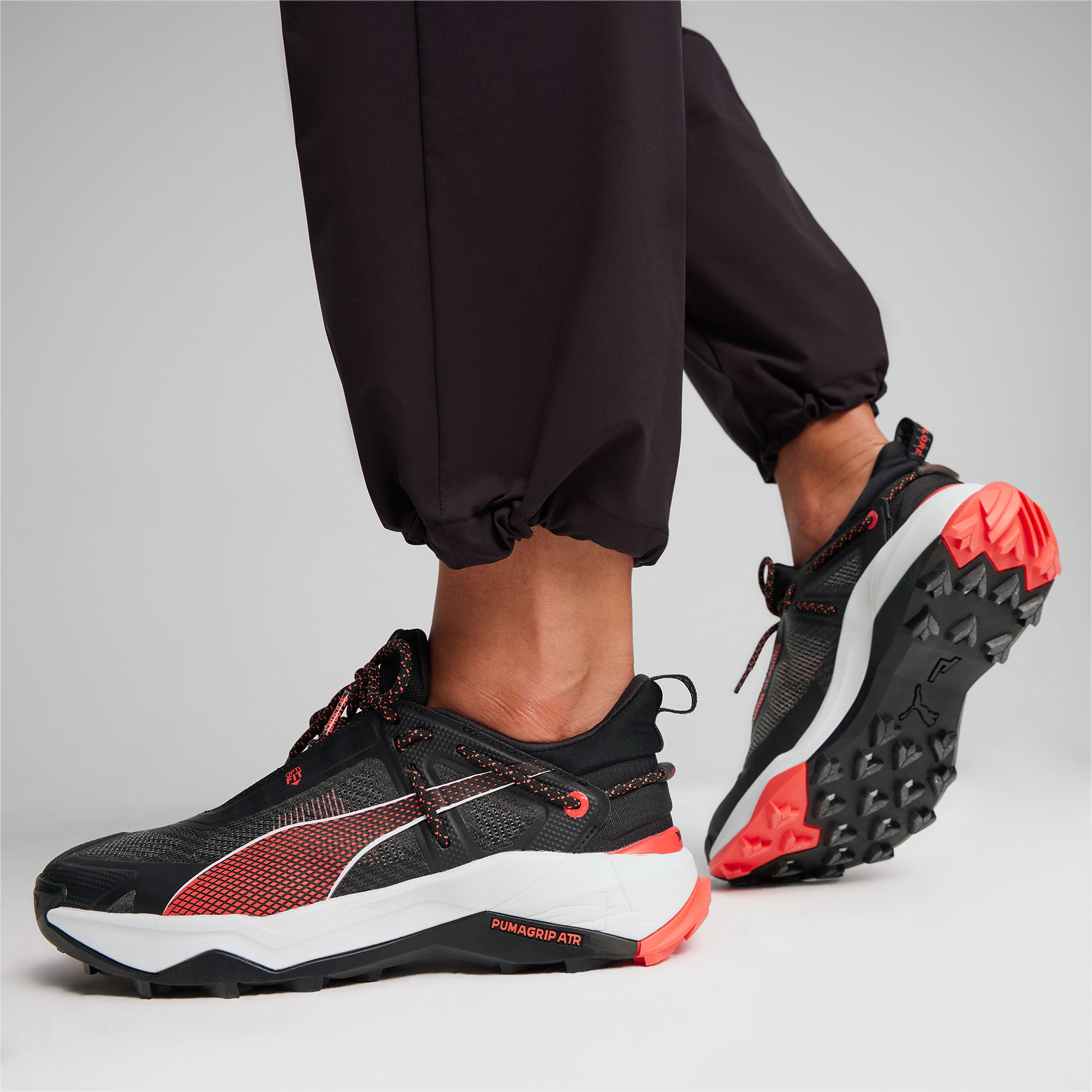 PUMA Explore Nitro™ Women's Hiking Shoes, Black/Active Red/Silver Mist, Size 35,5, Shoes