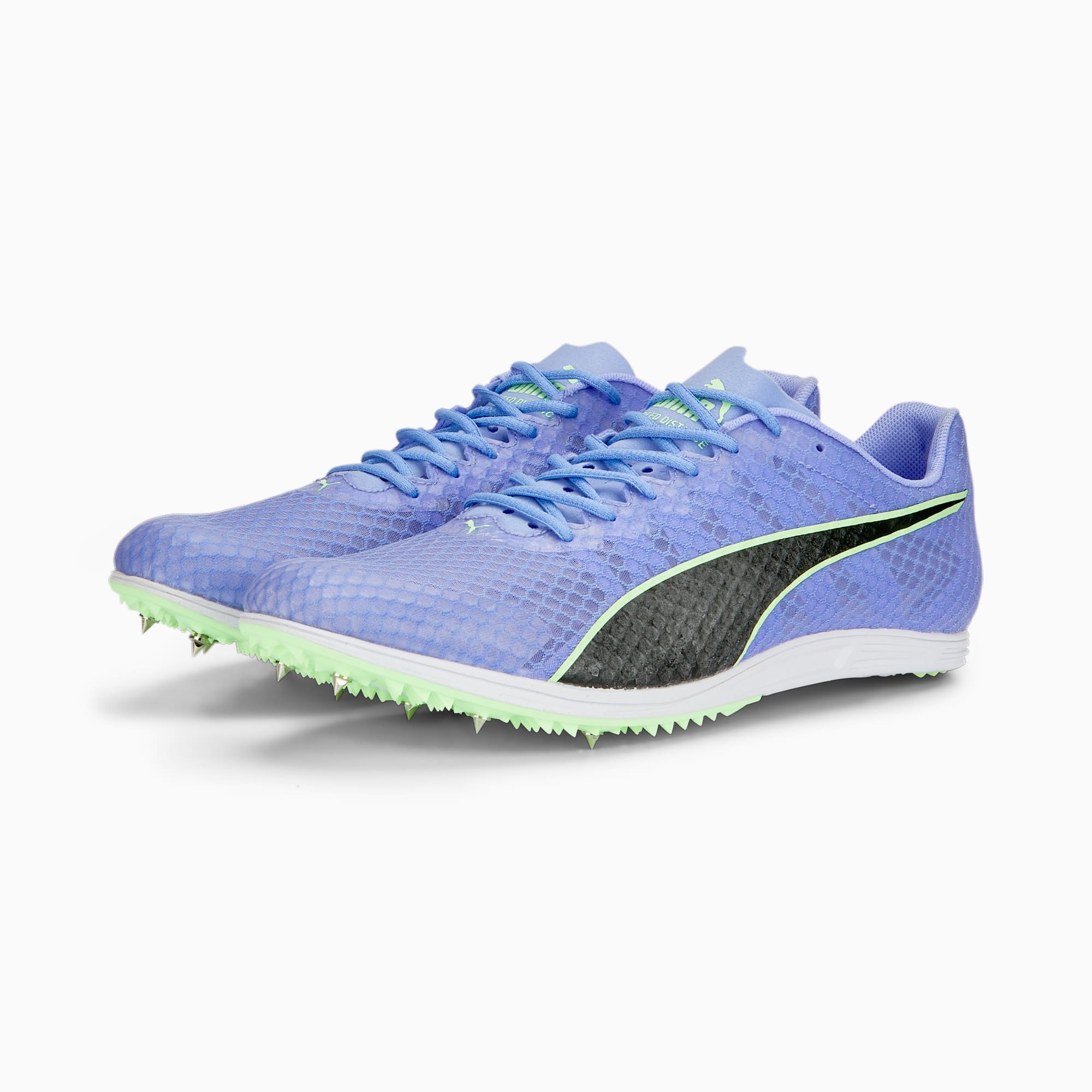 PUMA EvoSPEED Distance 11 Atletiekschoenen Voor Heren, Groen/Zwart/Paars