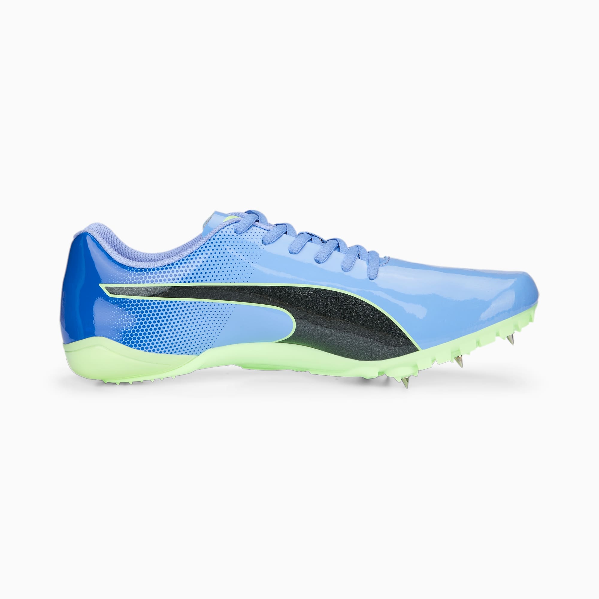 PUMA EvoSPEED Prep Sprint 3 Atletiekschoenen Voor Heren, Groen/Zwart/Paars