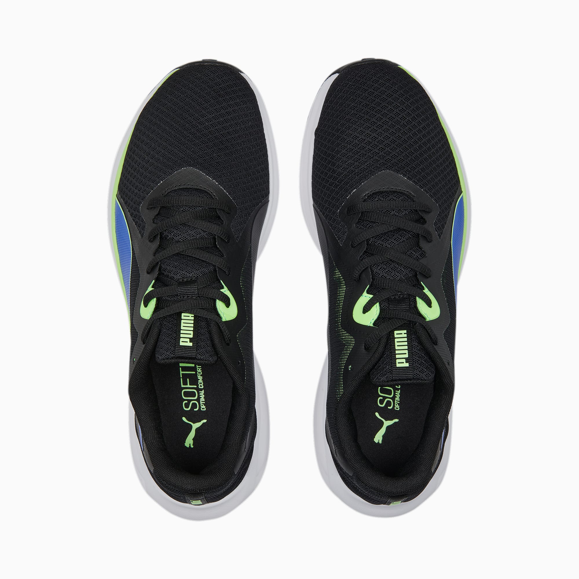 PUMA Zapatillas De Running Twitch Runner Fresh, Negro/Azul/Verde