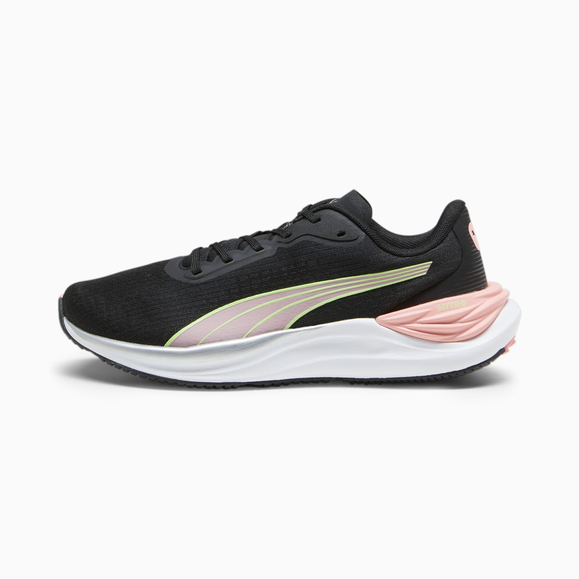 PUMA Electrify Nitro™ 3 Women's Running Shoes, Black/Peach Smoothie/Speed Green, Size 35,5, Shoes