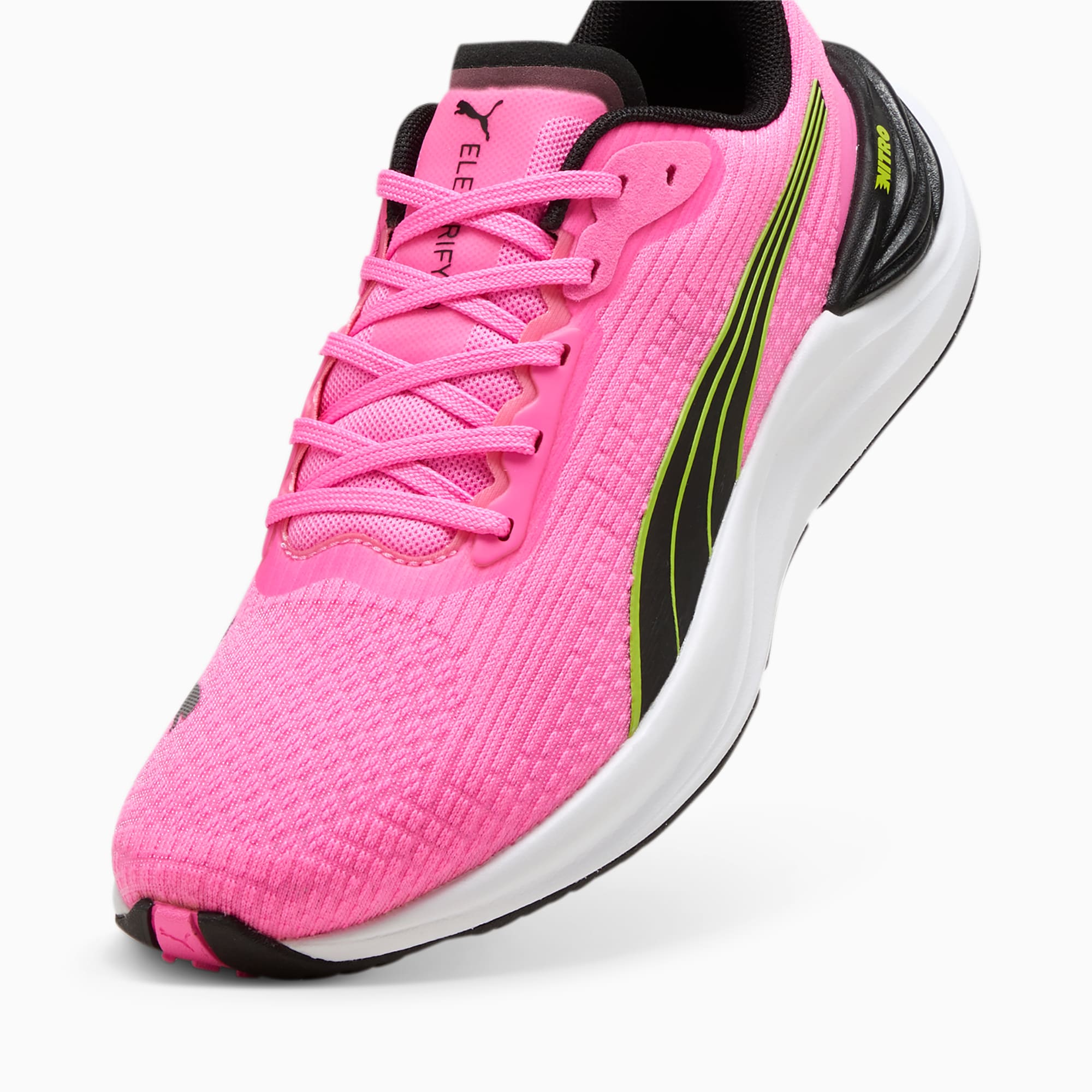 PUMA Electrify Nitro™ 3 Women's Running Shoes, Poison Pink/Black/Lime Pow, Size 35,5, Shoes