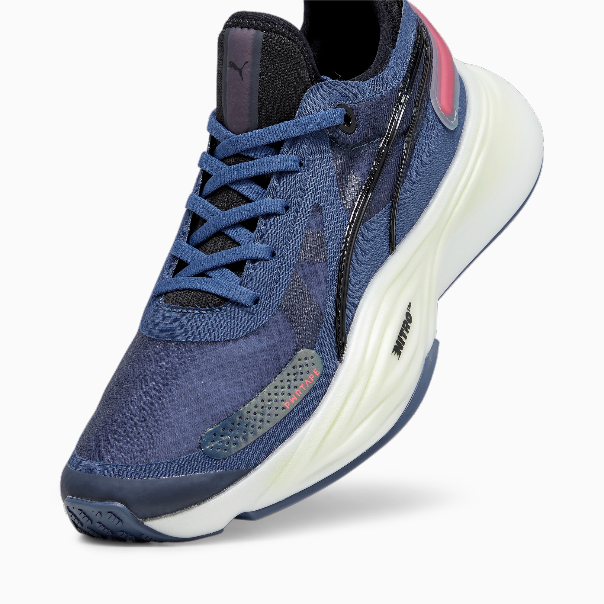 PUMA PWR NITRO SQD trainingsschoenen voor Heren, Blauw/Zwart