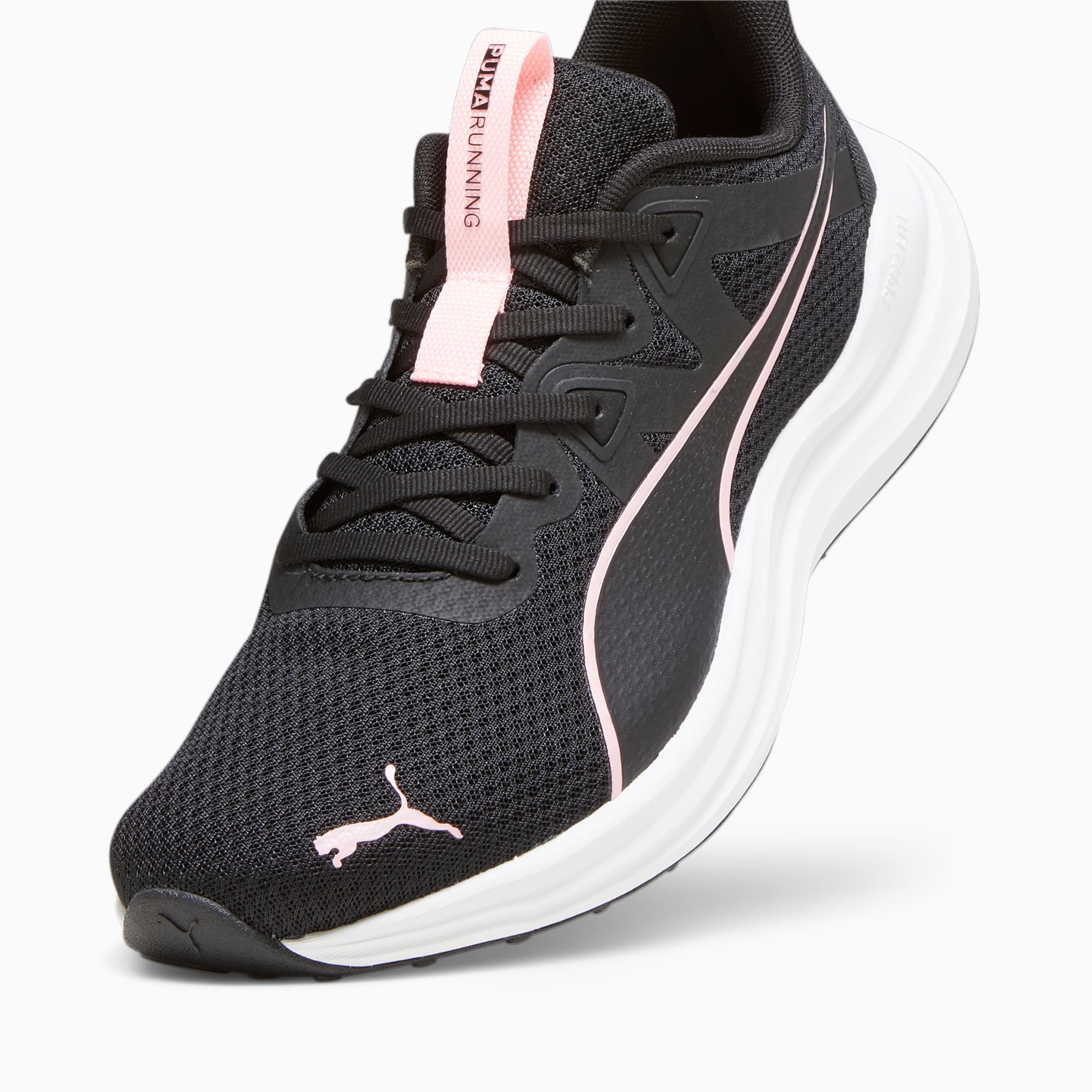 Women's PUMA Reflect Lite Running Shoes, Black/Koral Ice/White, Size 35,5, Shoes