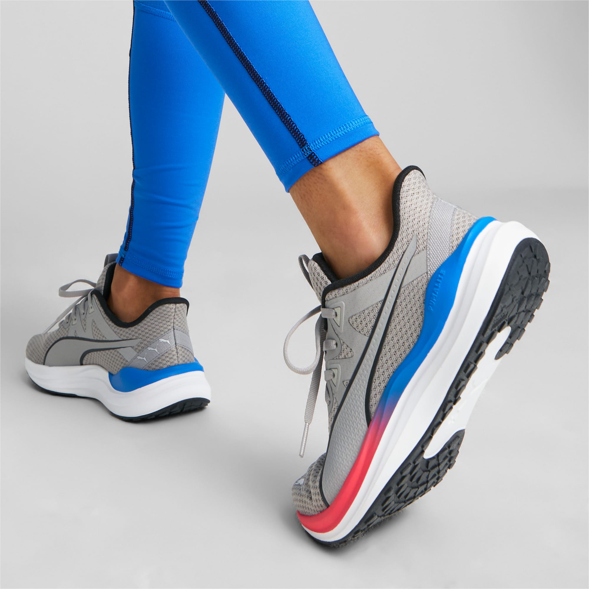 PUMA Chaussures De Running Reflect Lite, Gris/Bleu/Rose