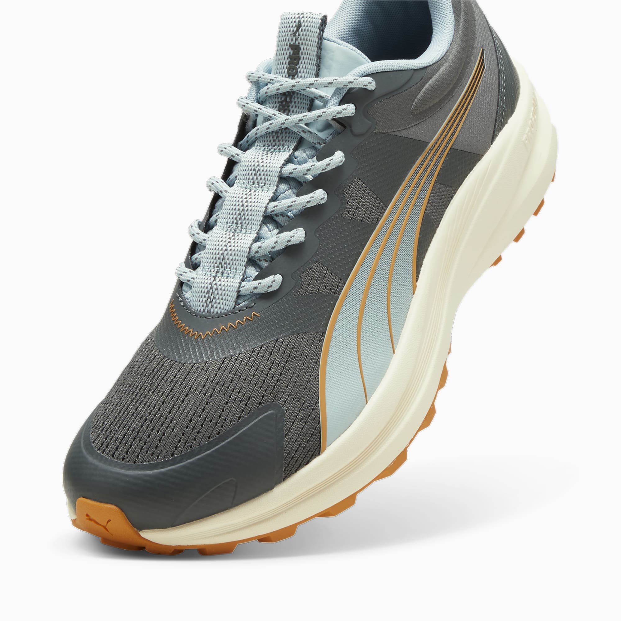 Women's PUMA Redeem Pro Trail Running Shoes, Mineral Grey/Cool Light Grey/Turquoise Surf, Size 35,5, Shoes