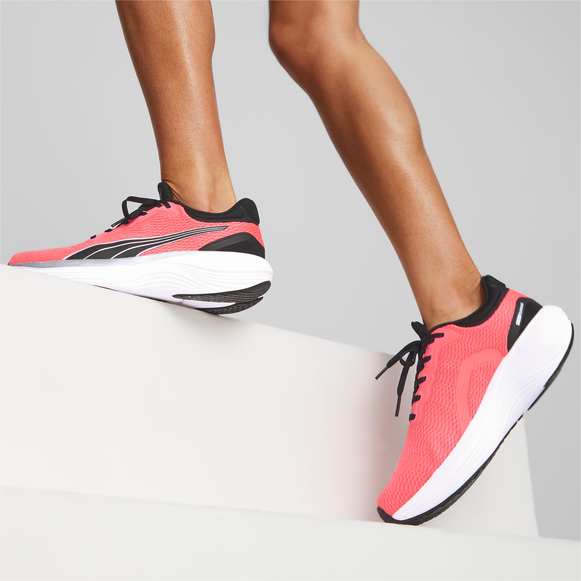 Women's PUMA Scend Pro Running Shoes, Fire Orchid/Black/White, Size 35,5, Shoes