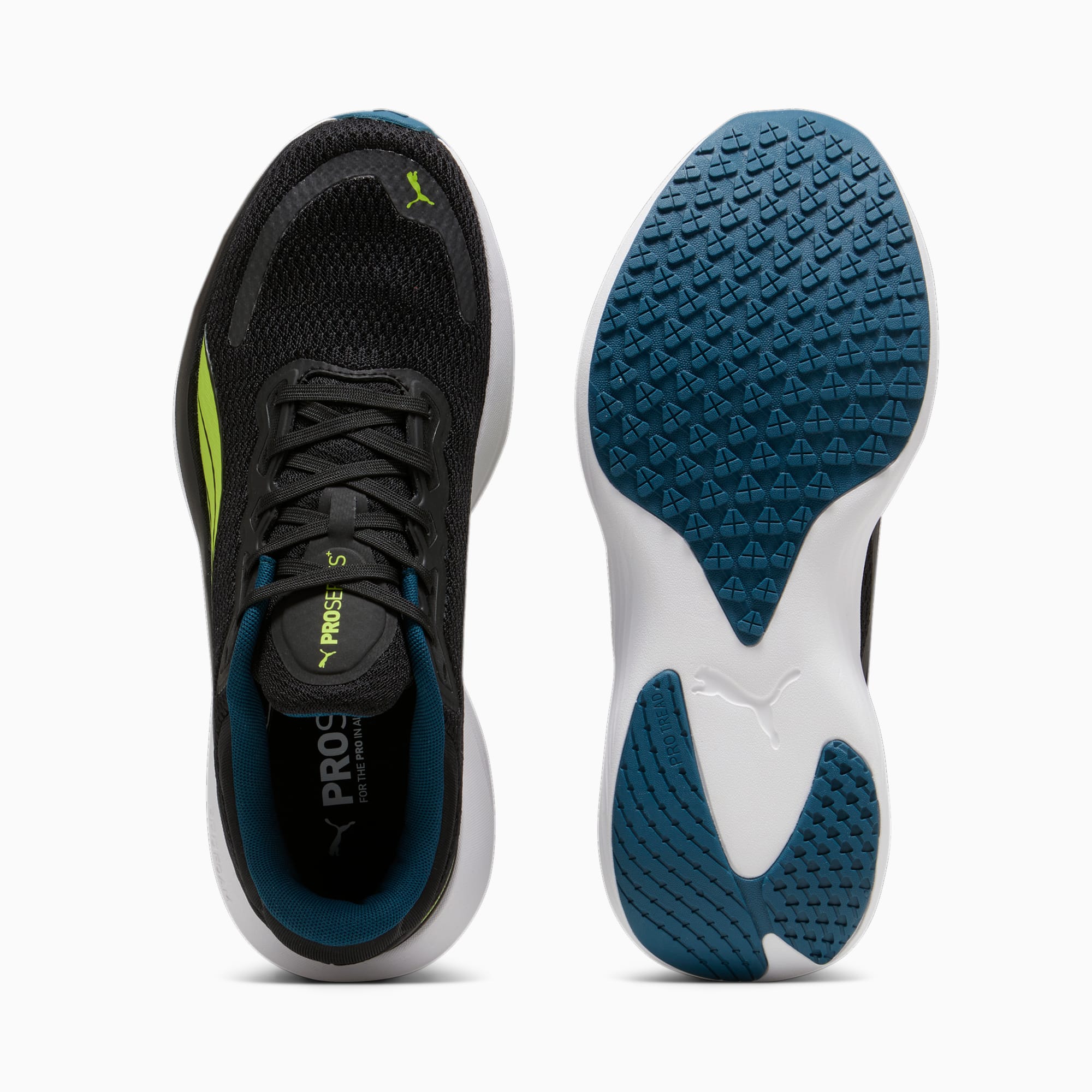 PUMA Chaussures De Running Scend Pro, Noir/Bleu/Vert