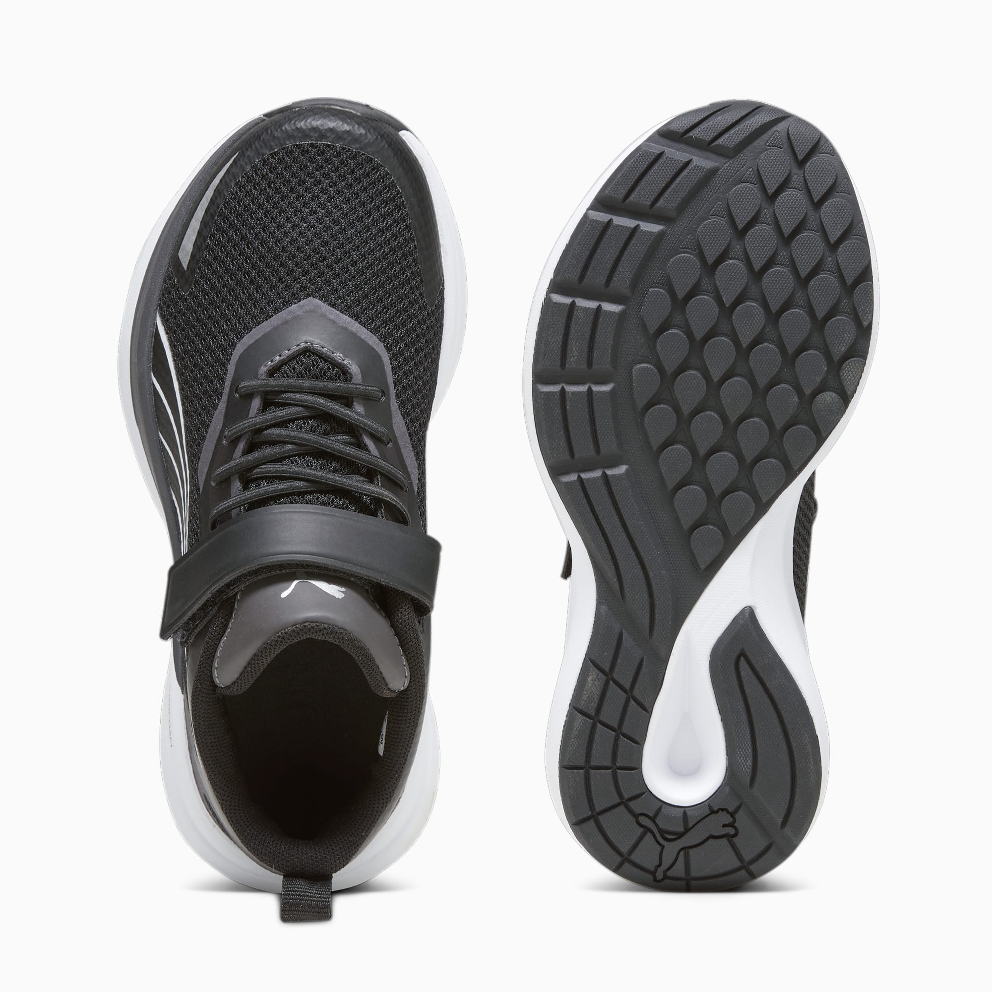 PUMA Kruz Kids' Sneakers, Black/White/Dark Coal, Size 27,5, Shoes