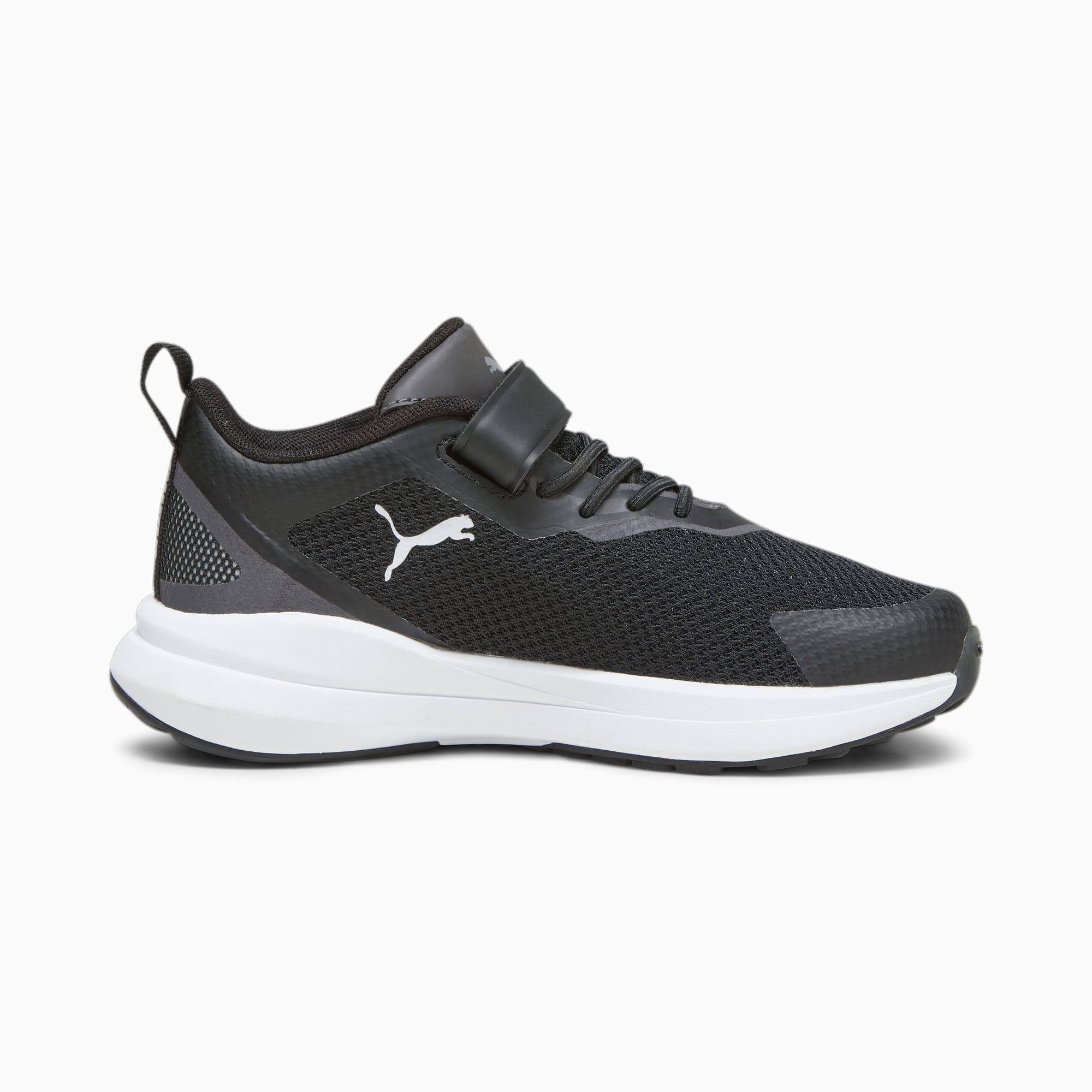 PUMA Kruz Kids' Sneakers, Black/White/Dark Coal, Size 27,5, Shoes