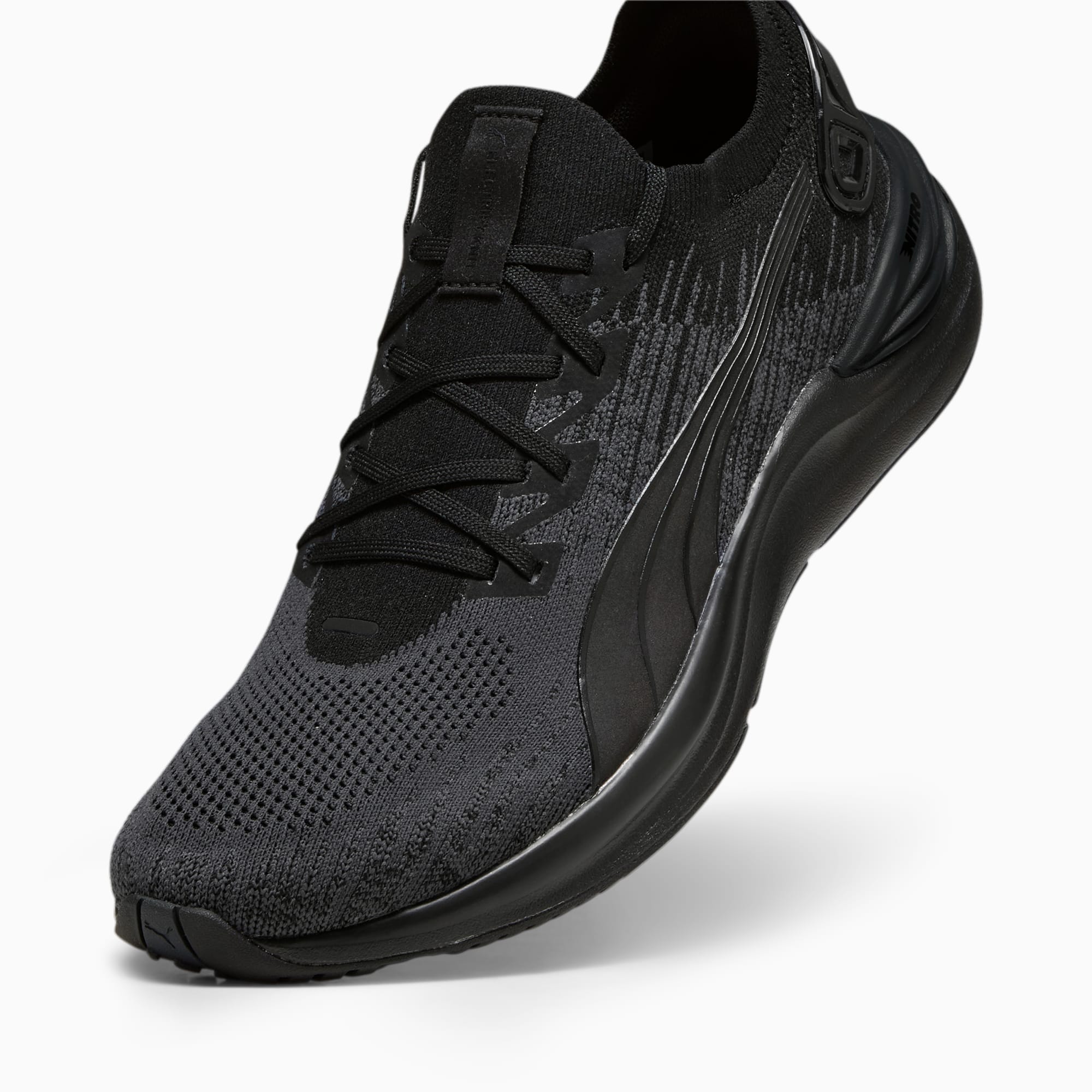 PUMA Chaussures De Running Electrify NITRO 3 Knit Pour Homme, Noir/Gris
