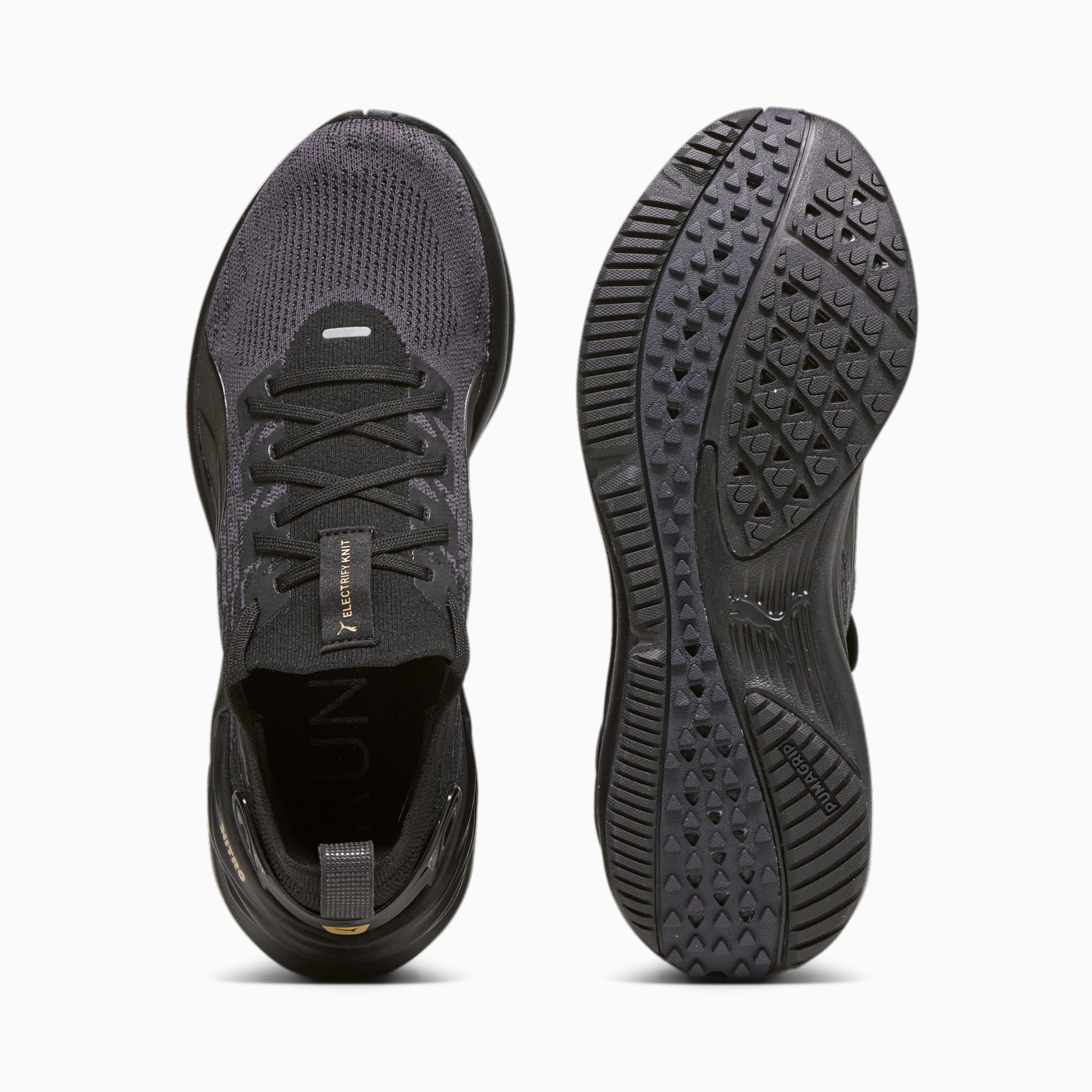 PUMA Chaussures De Running Electrify NITRO 3 Knit Femme, Noir/Gris