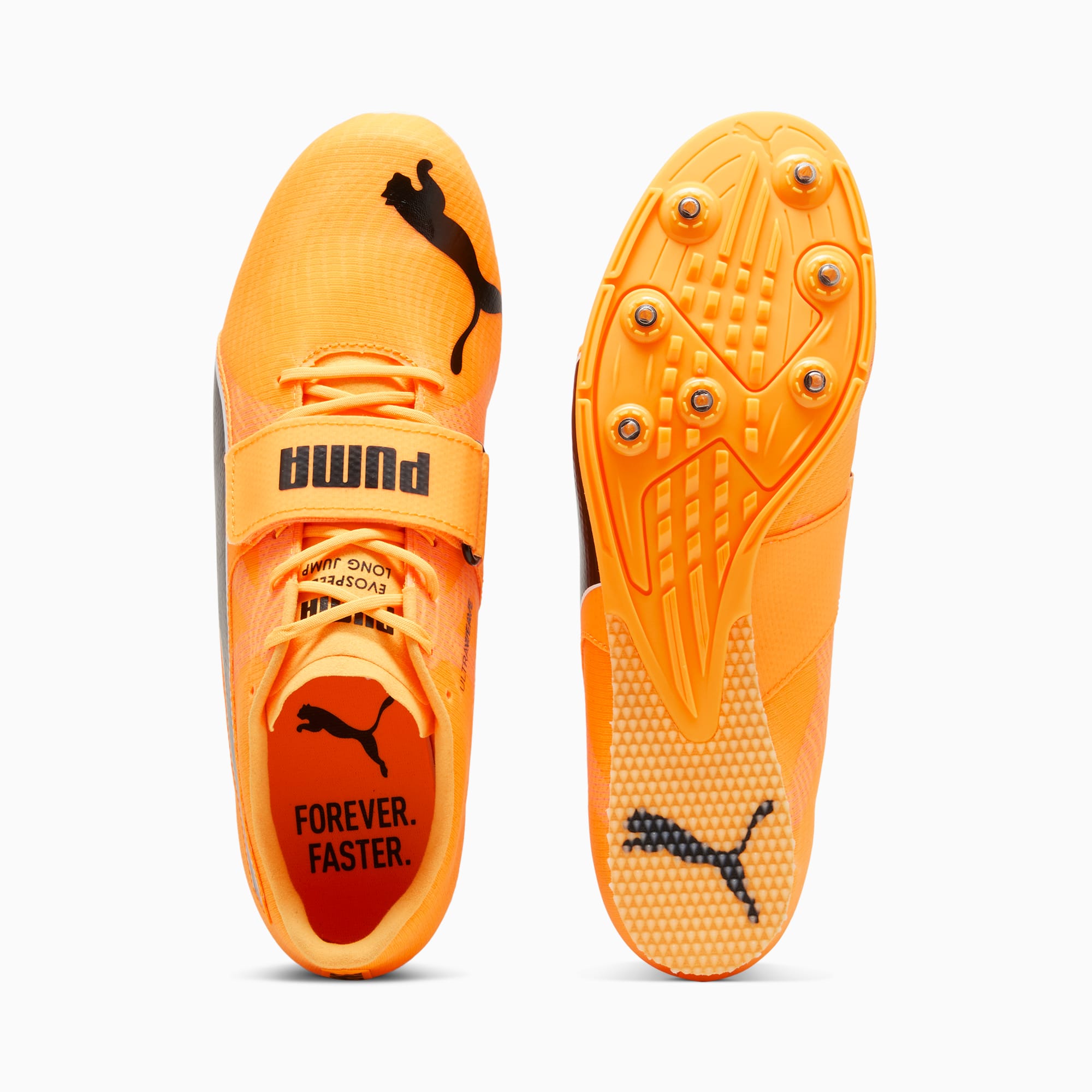 Women's PUMA Evospeed Long Jump 11 Ultraweave, Sun Stream/Sunset Glow/Black, Size 35,5, Clothing