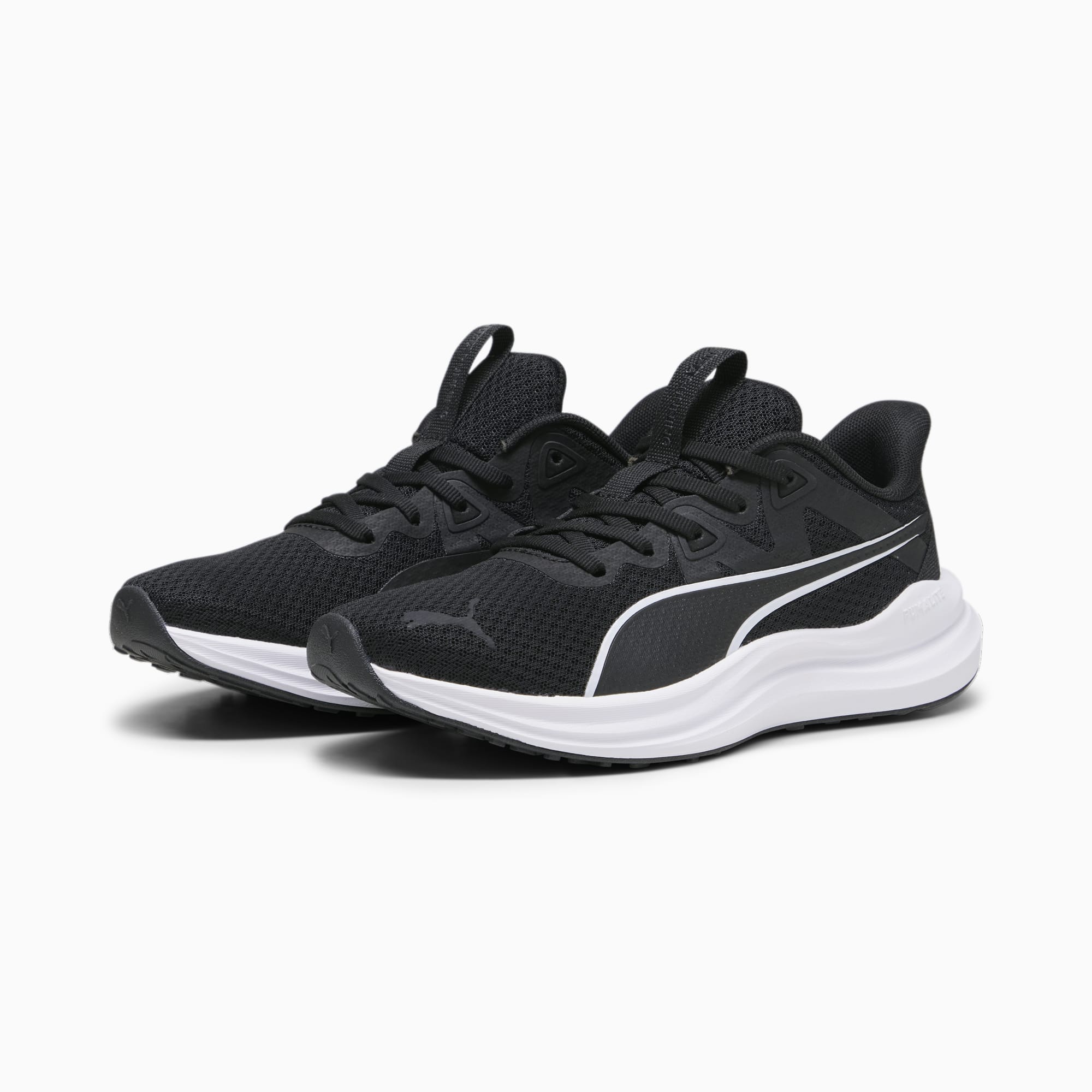 PUMA Reflect Lite Youth Running Shoes, Black/White, Size 35,5, Shoes