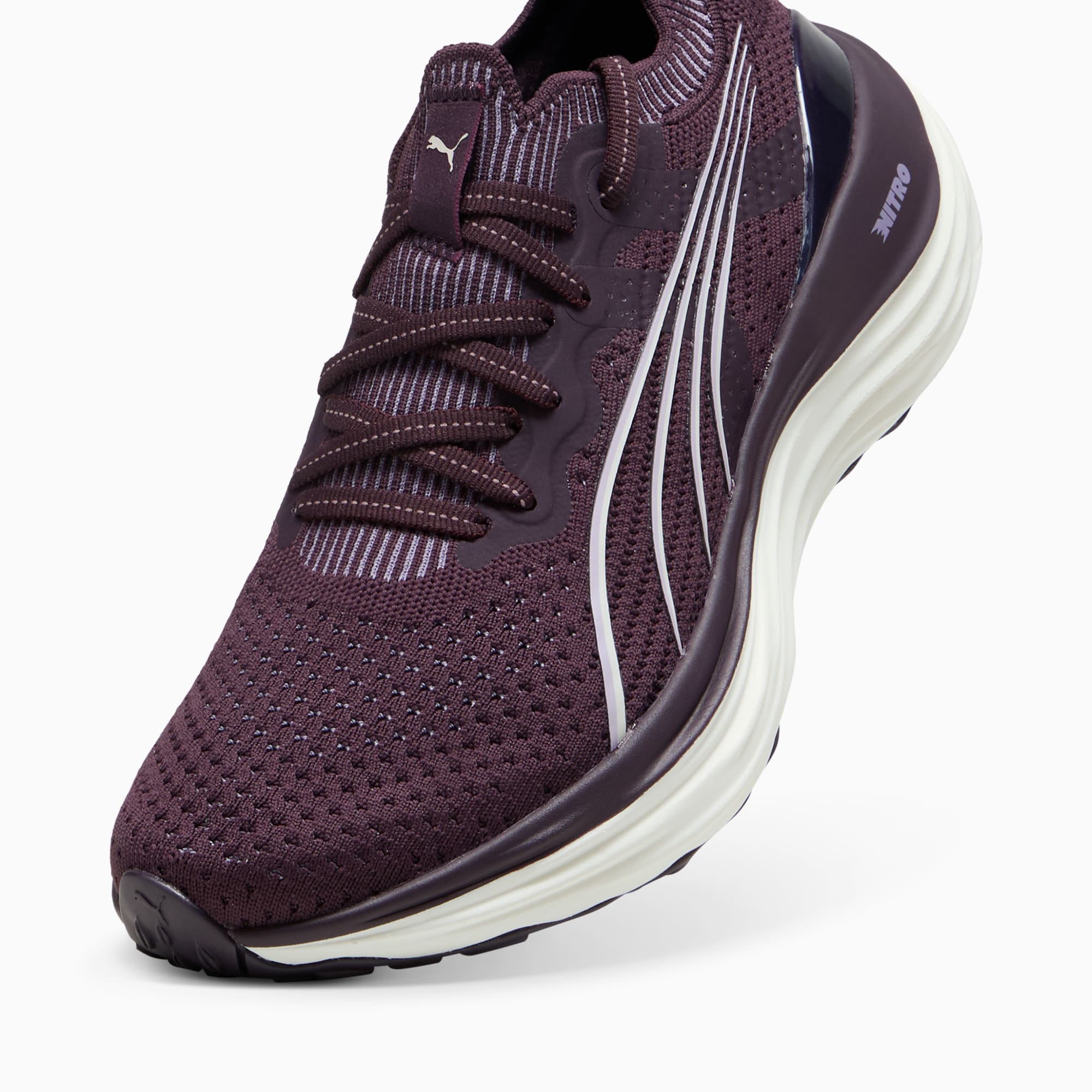 PUMA ForeverRun NITRO Knit hardloopschoenen voor Dames, Grijs