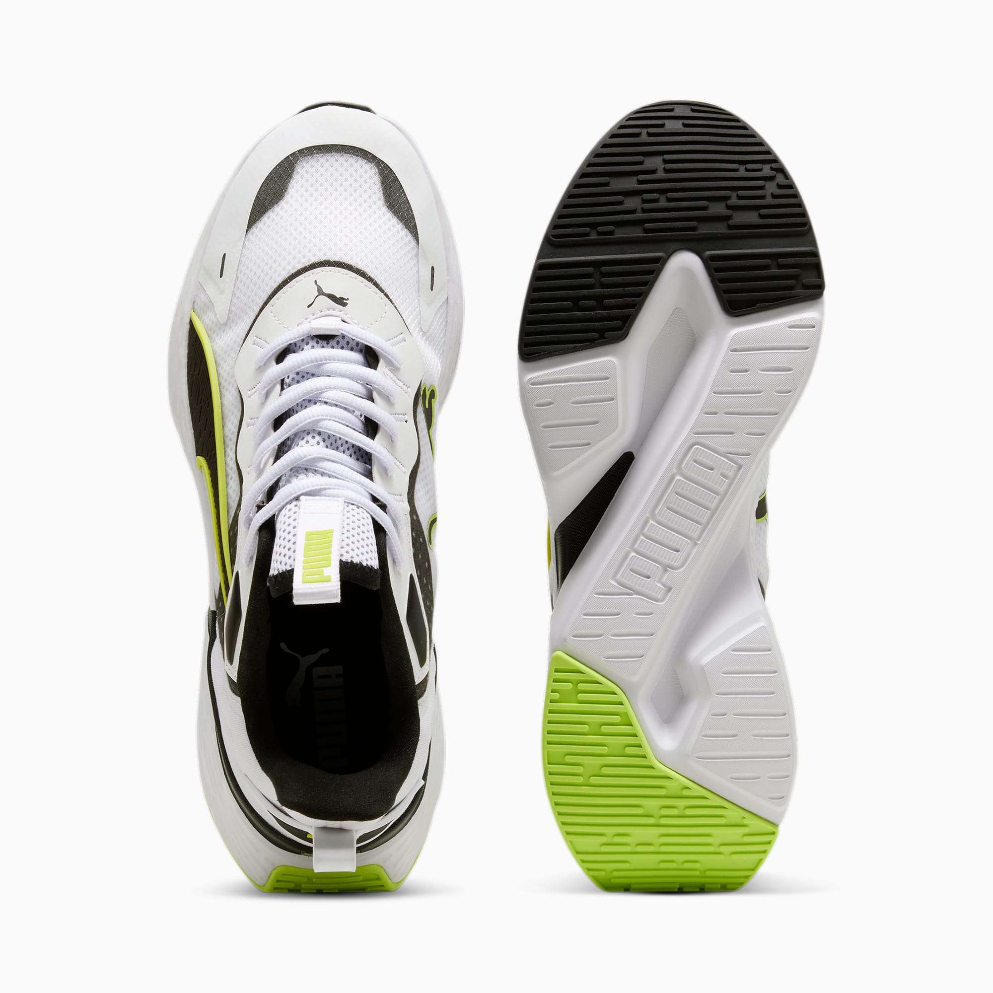 Women's PUMA Softride Sway Running Shoe, White/Black/Lime Pow, Size 35,5, Shoes