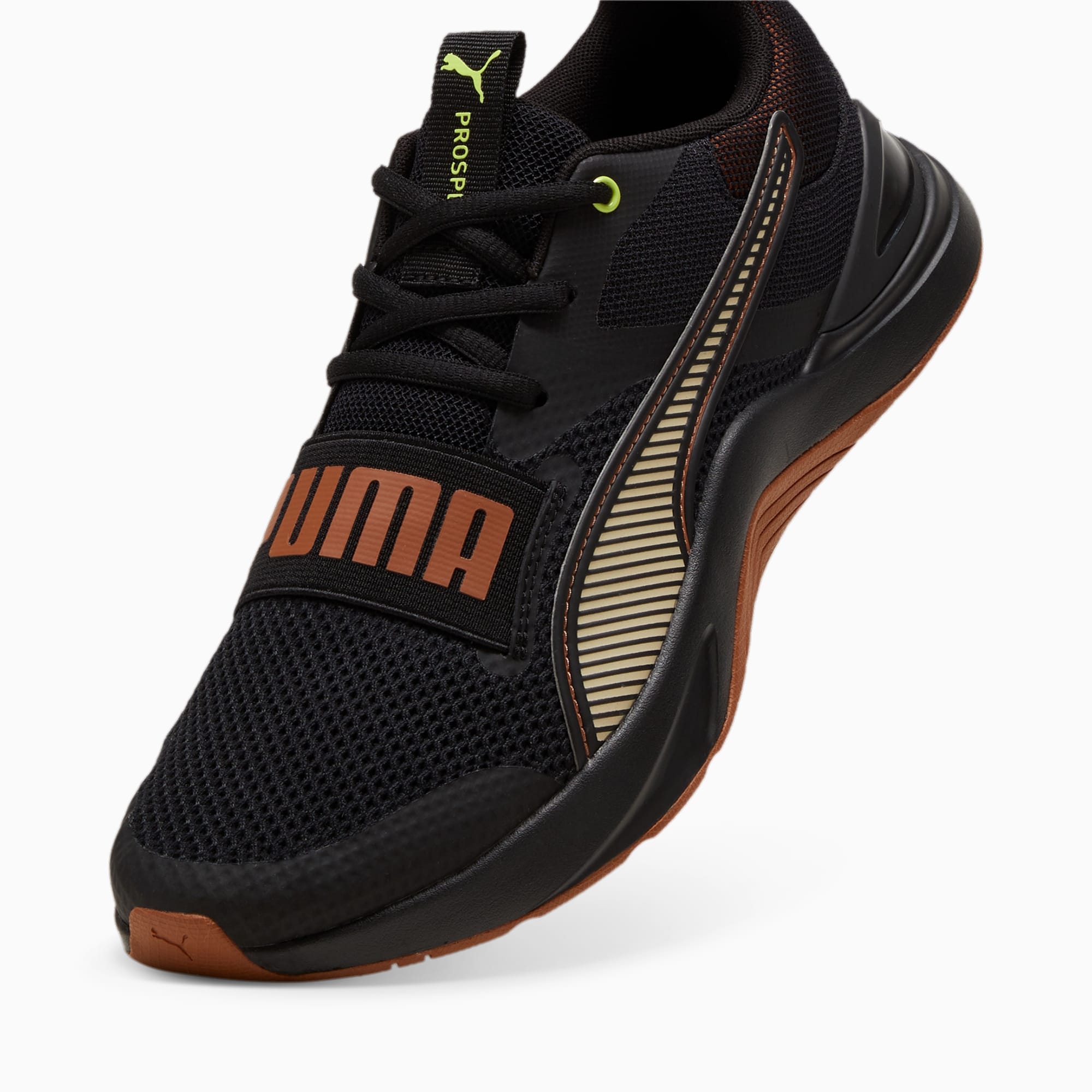 PUMA Prospect trainingsschoenen, Zwart/Groen