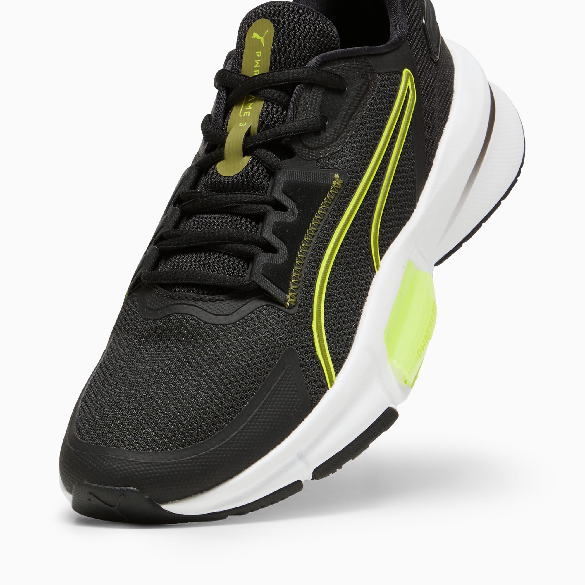 PUMA PWRframe TR 3 trainingsschoenen, Zwart/Groen