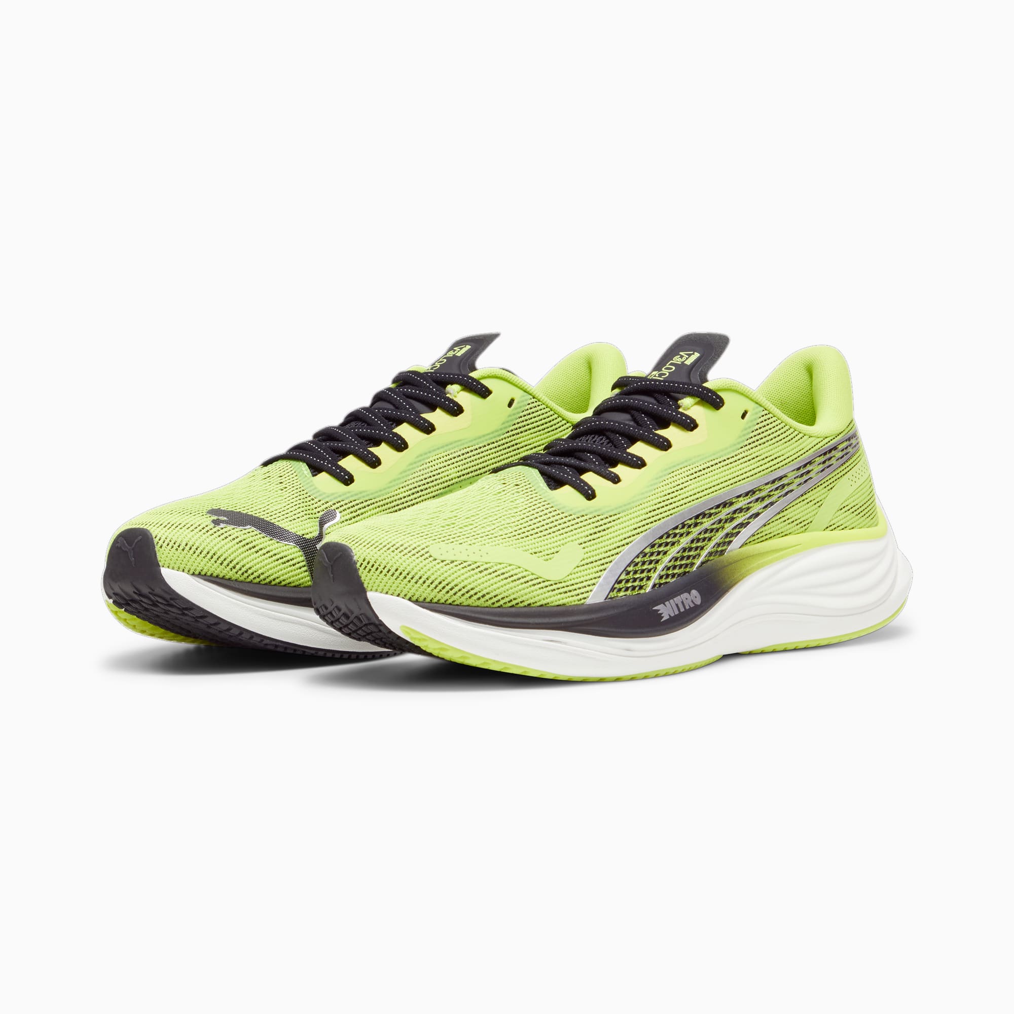 PUMA Chaussures De Running Velocity NITRO™ 3 Pour Homme, Vert/Noir/Argent