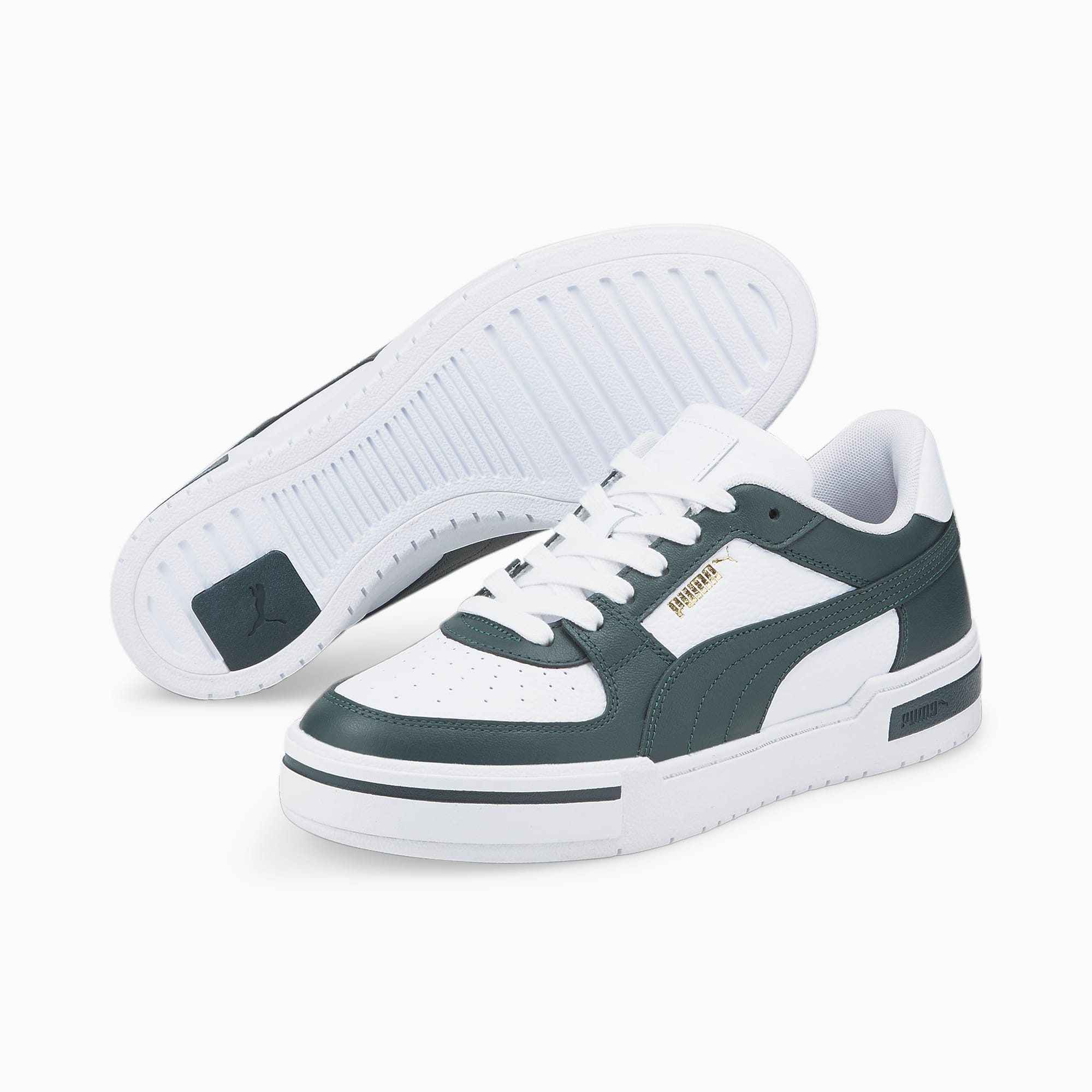 Women's PUMA Ca Pro Classic Trainers, White/Green Gables, Size 35,5, Shoes