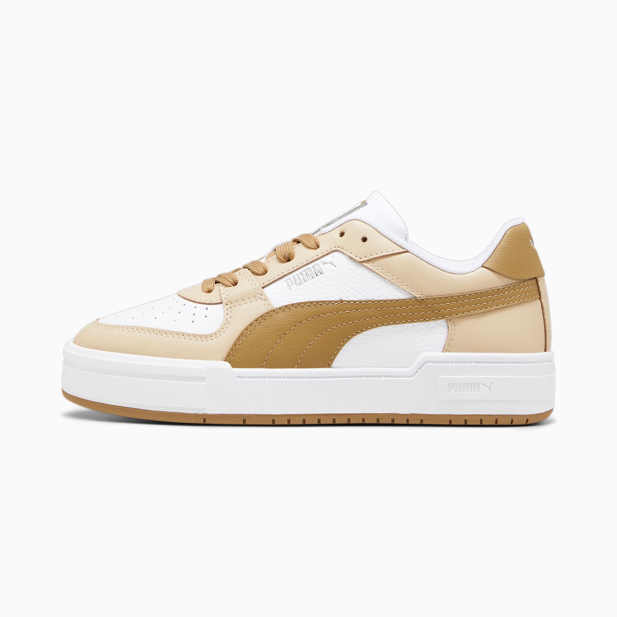 Women's PUMA Ca Pro Classic Trainers, White/Granola/Toasted, Size 46, Shoes