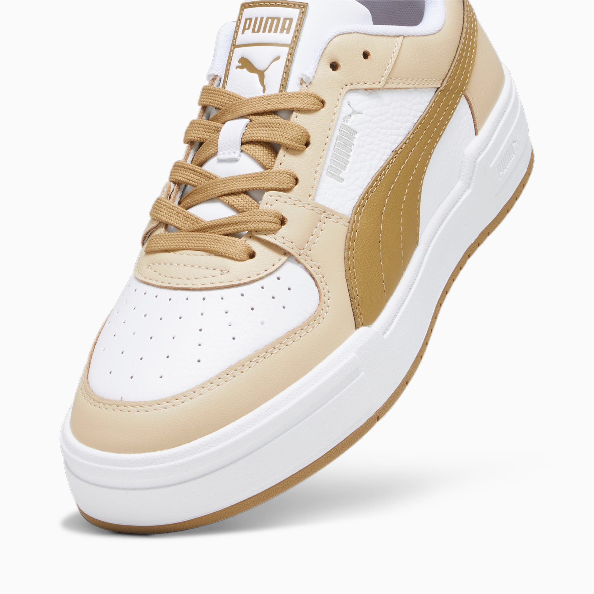 Women's PUMA Ca Pro Classic Trainers, White/Granola/Toasted, Size 37, Shoes