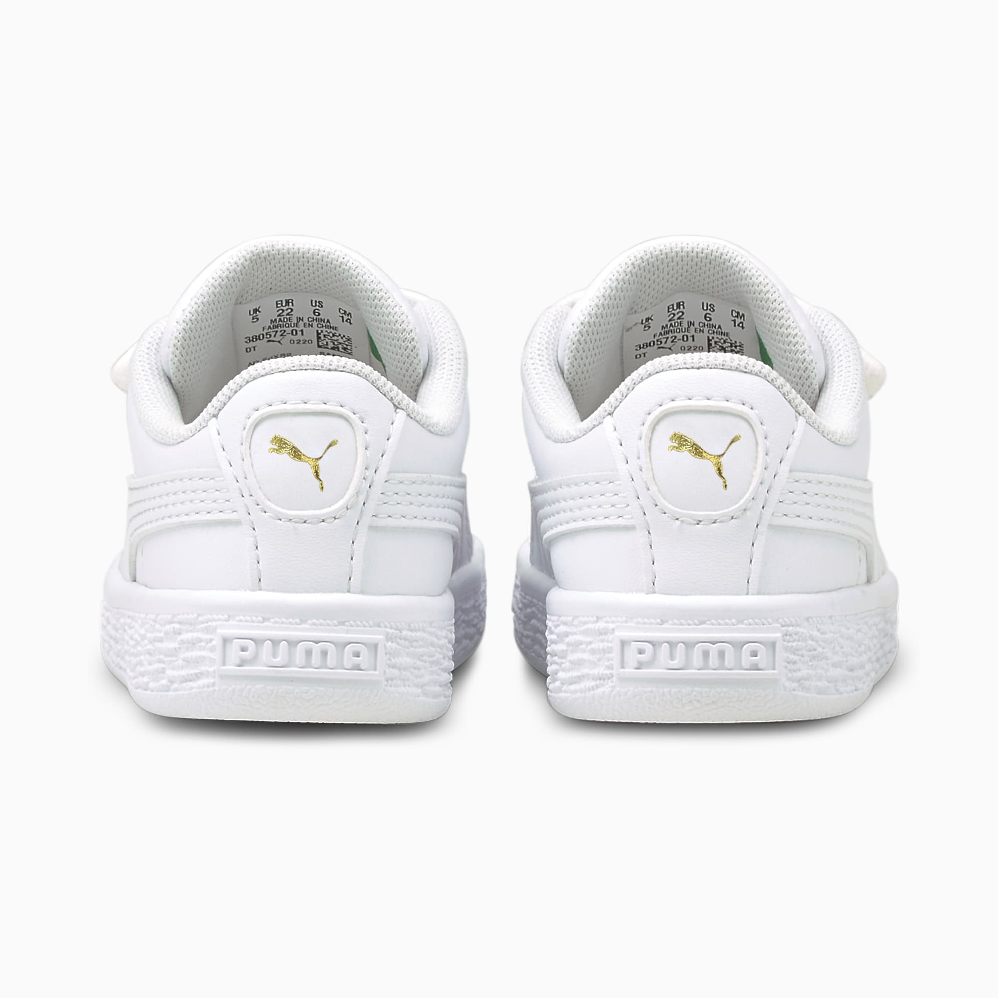 PUMA Basket Classic Xxi Babies' Trainers, White, Size 19, Shoes