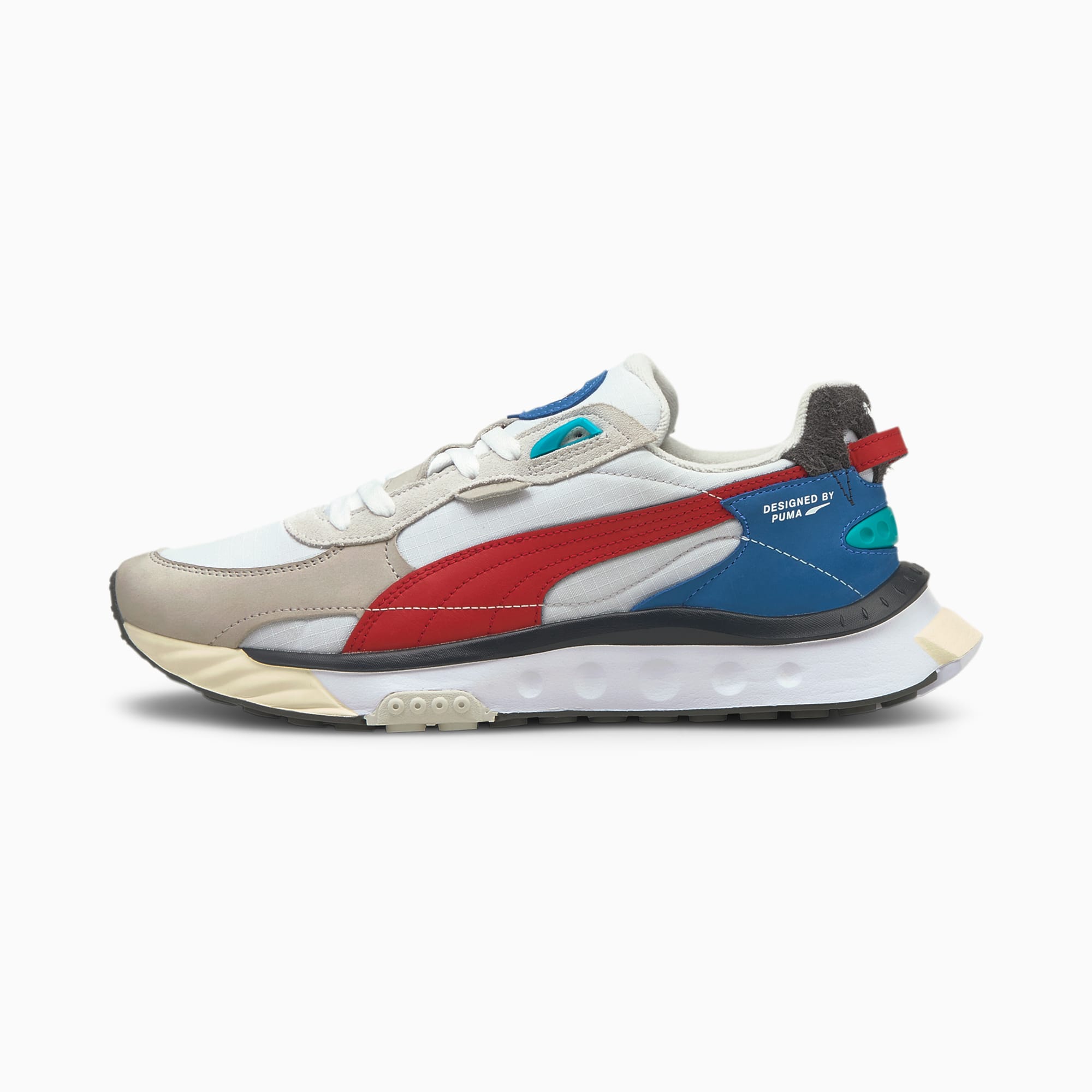 Wild Rider Layers sneakers, Wit/Rood, Maat 42 | PUMA
