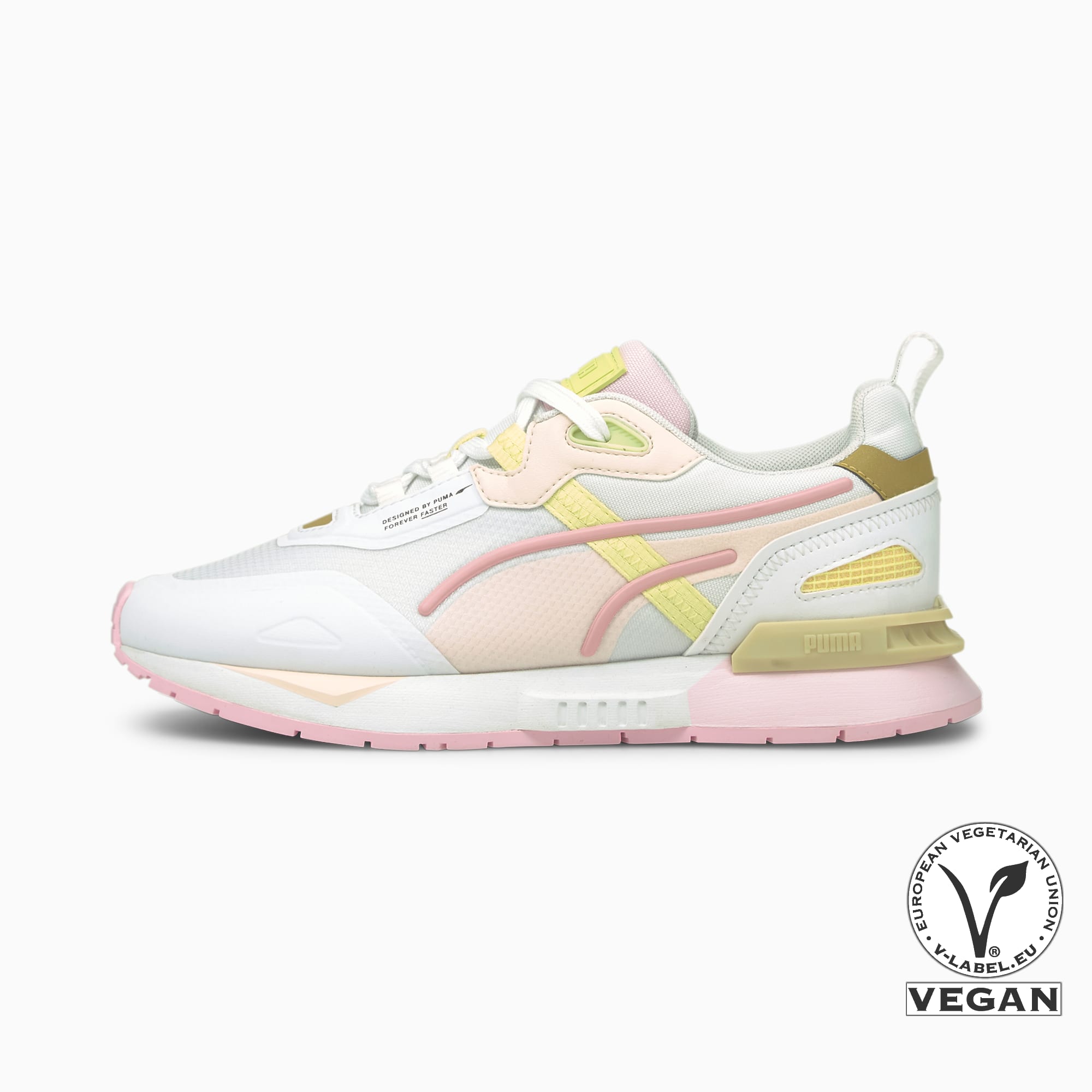 PUMA Chaussure Baskets Mirage Tech, Or/Rose/Blanc, Taille 40, Chaussures