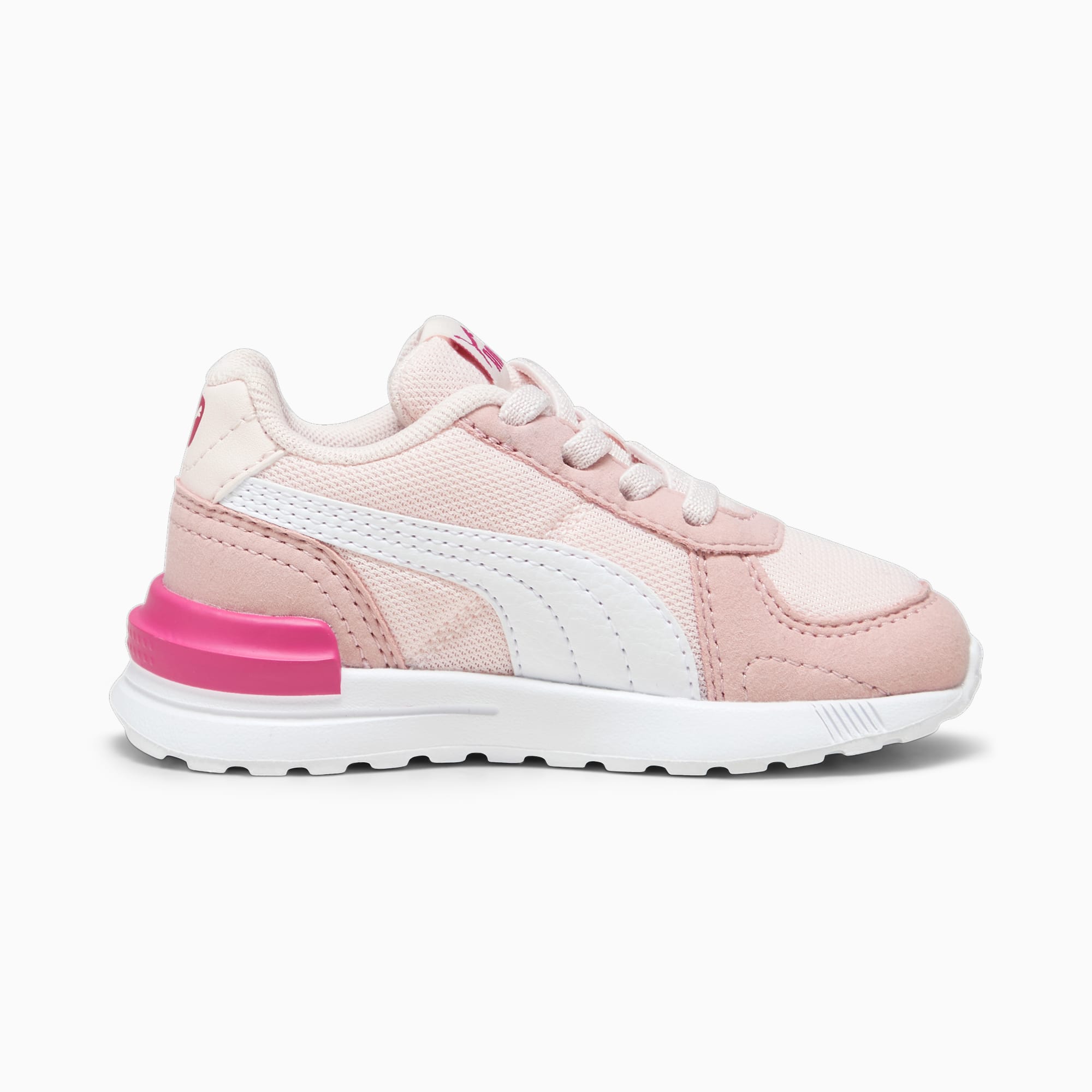 PUMA Graviton AC Babies' Trainers, Frosty Pink/White/Future Pink, Size 19, Shoes