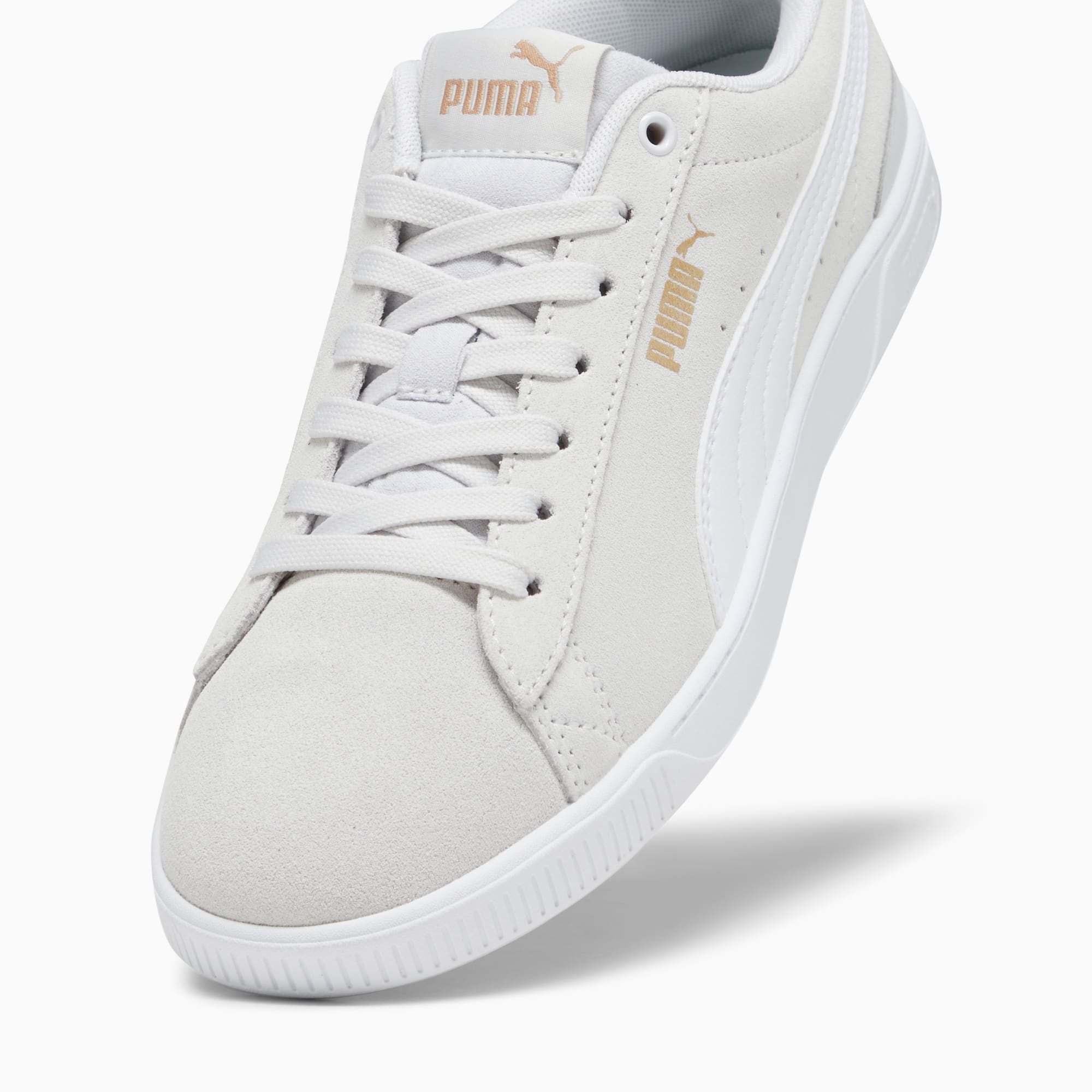 PUMA Vikky V3 sportschoenen voor Dames, Grijs/Wit/Goud