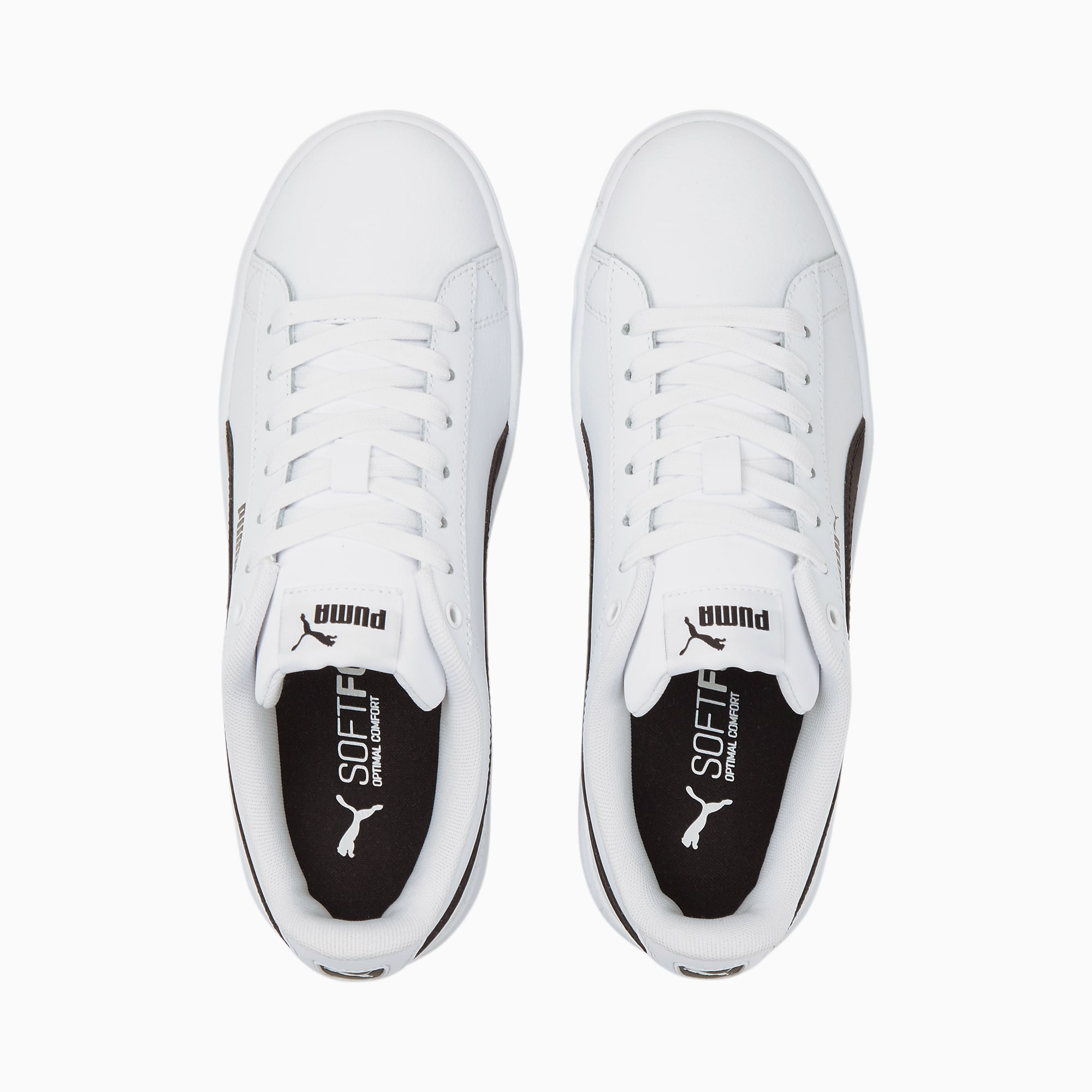 PUMA Vikky v3 Lthr Dames Sneakers - White/Black - Maat 42