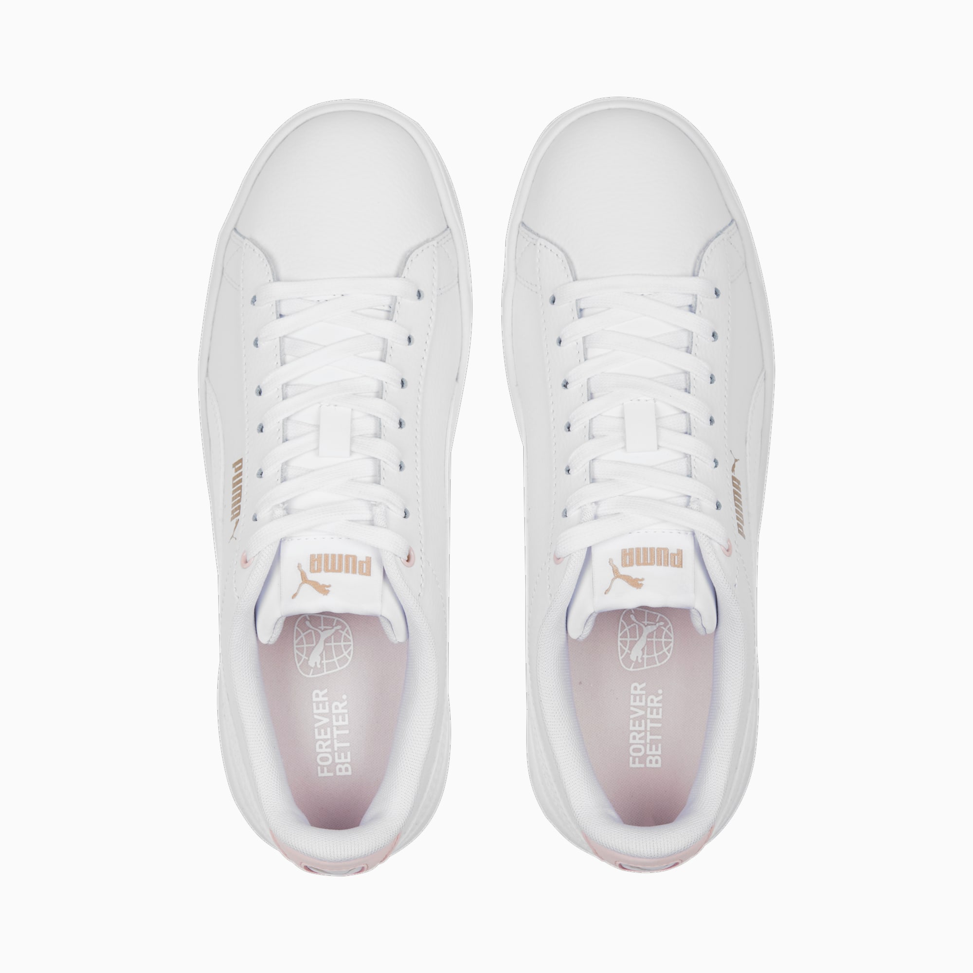 PUMA Vikky v3 Lthr Dames Sneakers - White/RoseDust/Gold - Maat 42