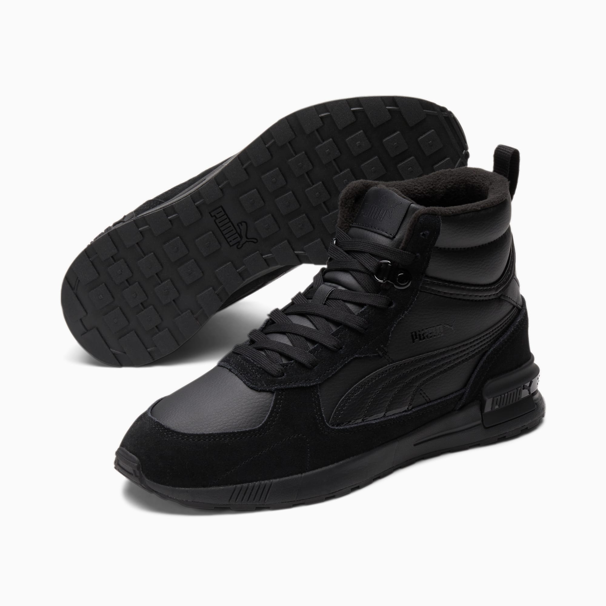 Men's PUMA Graviton Mid Sneakers, Black, Size 48, Shoes