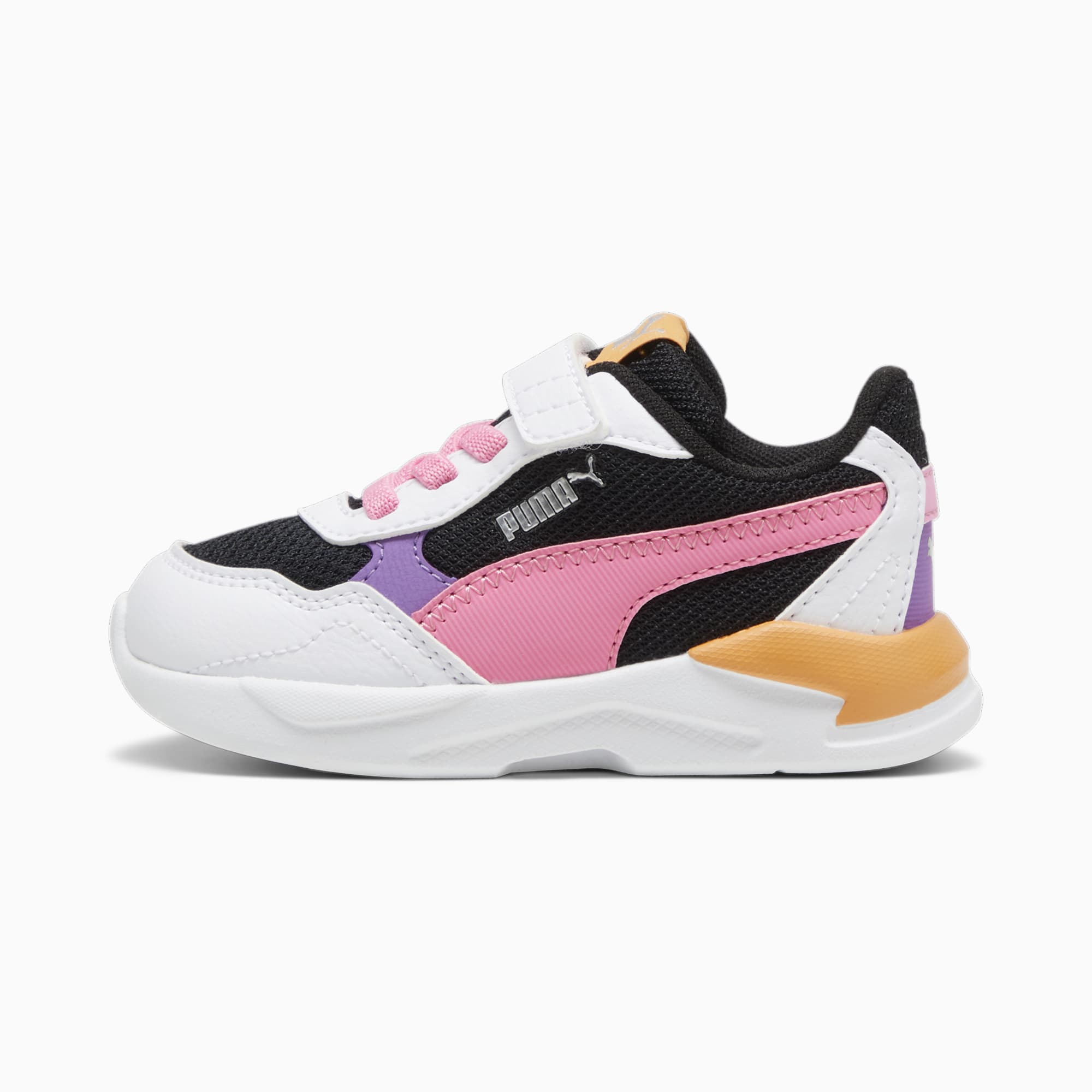 PUMA X-Ray Speed Lite AC Babies' Trainers, Black/Fast Pink/White, Size 19, Shoes