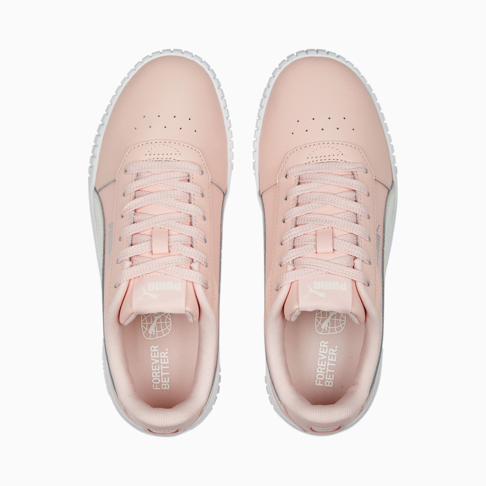 PUMA Carina 2.0 sneakers voor Dames, Roze/Wit/Zilver