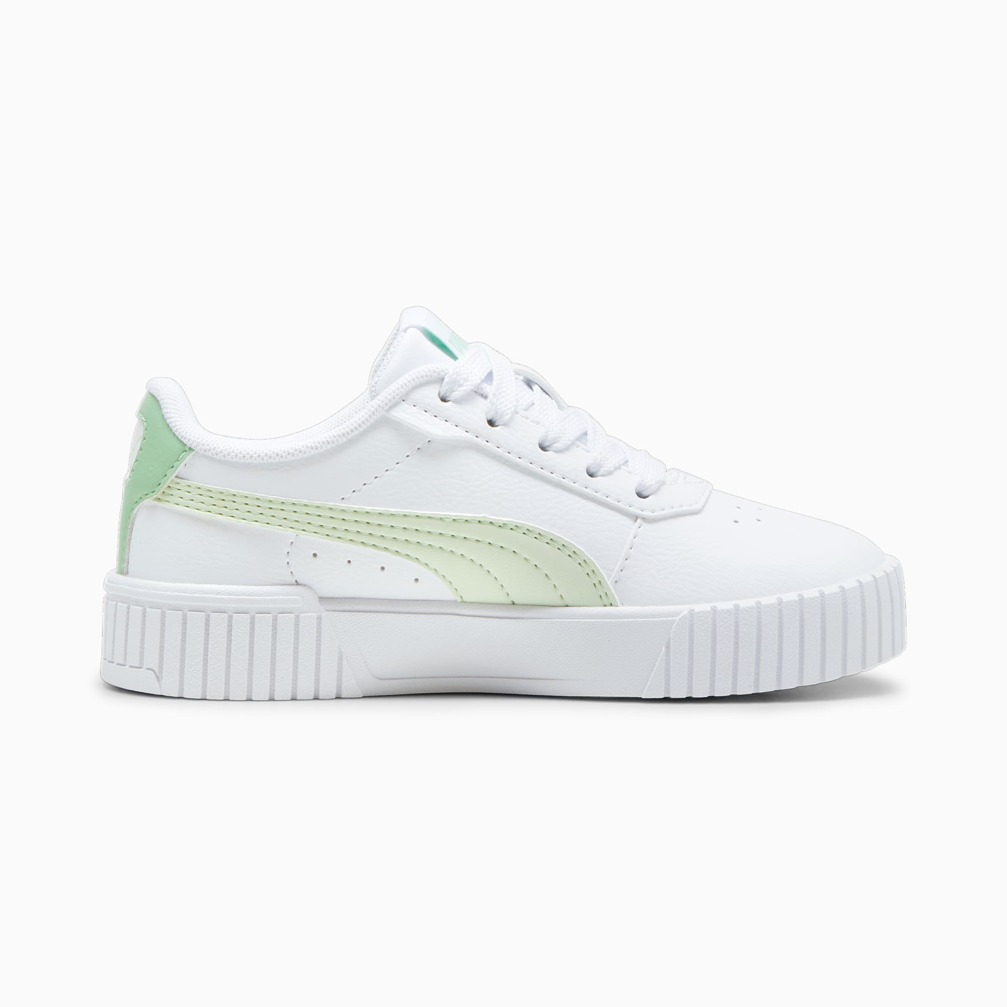 PUMA Dziecięce Sneakersy Carina 2,0, Biały / Zielony