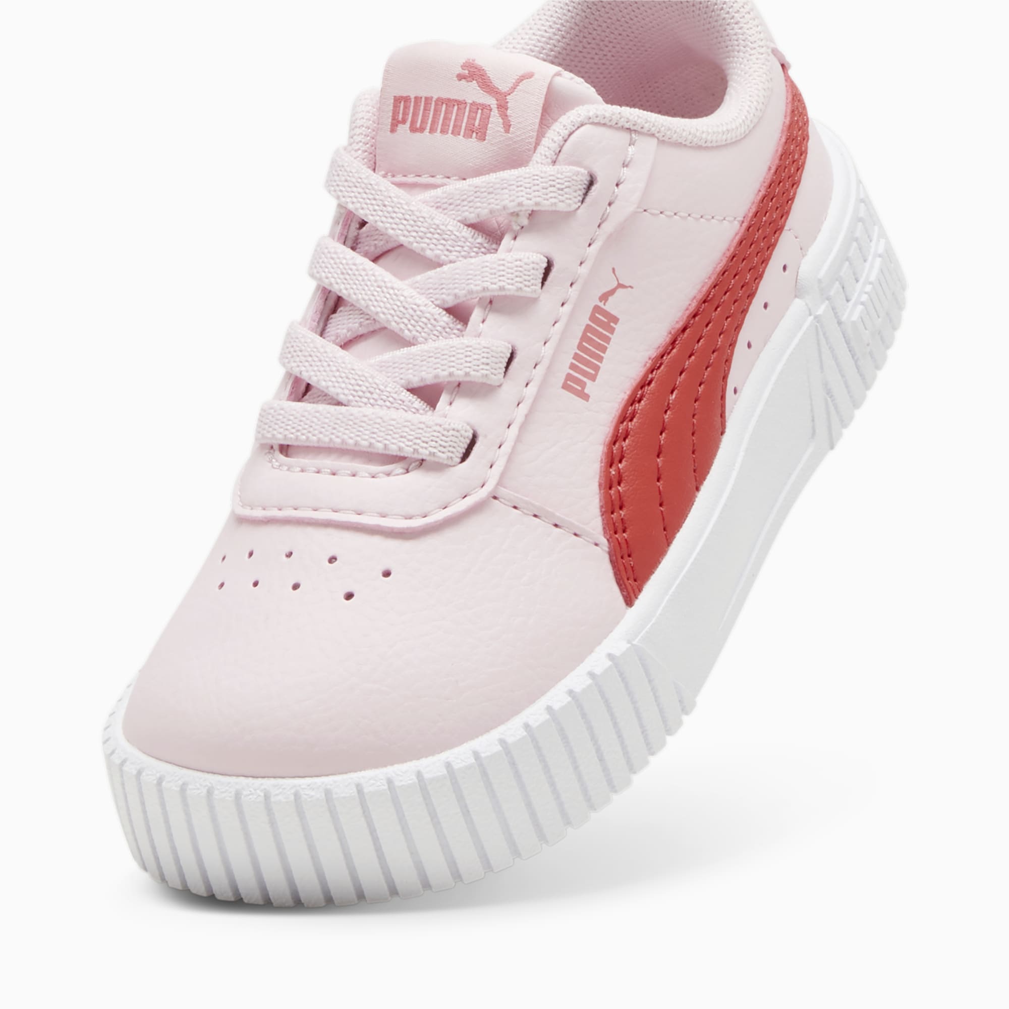 PUMA Niemowlęce Sneakersy Carina 2,0 AC, Biały / Czerwony