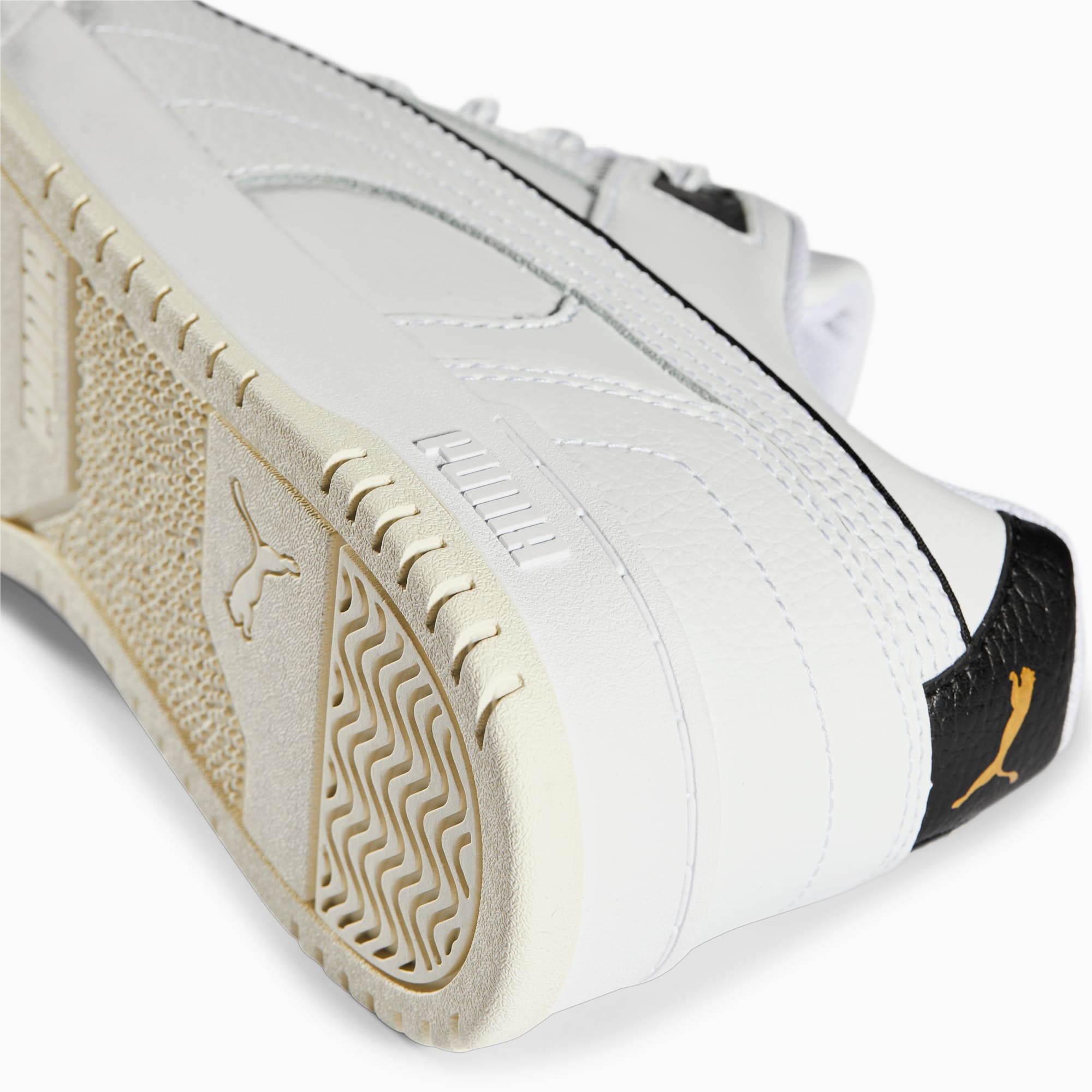Women's PUMA Rbd Game Low Sneakers, White/Black/Gold, Size 35,5, Shoes