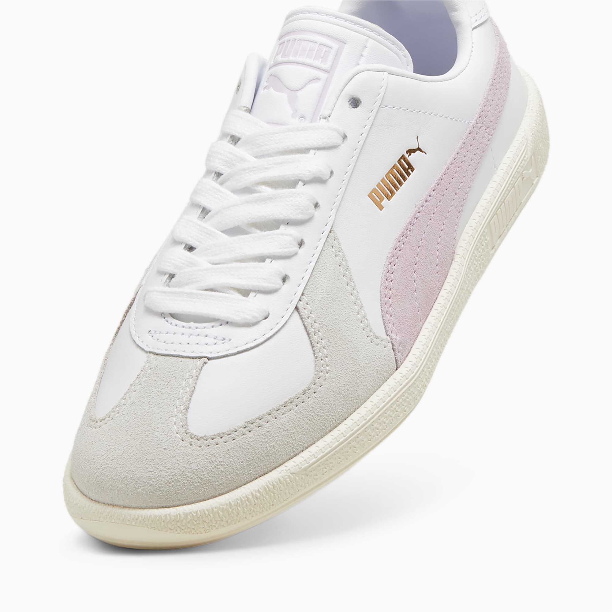 Women's PUMA Army Trainer Sneakers, White/Feather Grey/Grape Mist, Size 35,5, Shoes