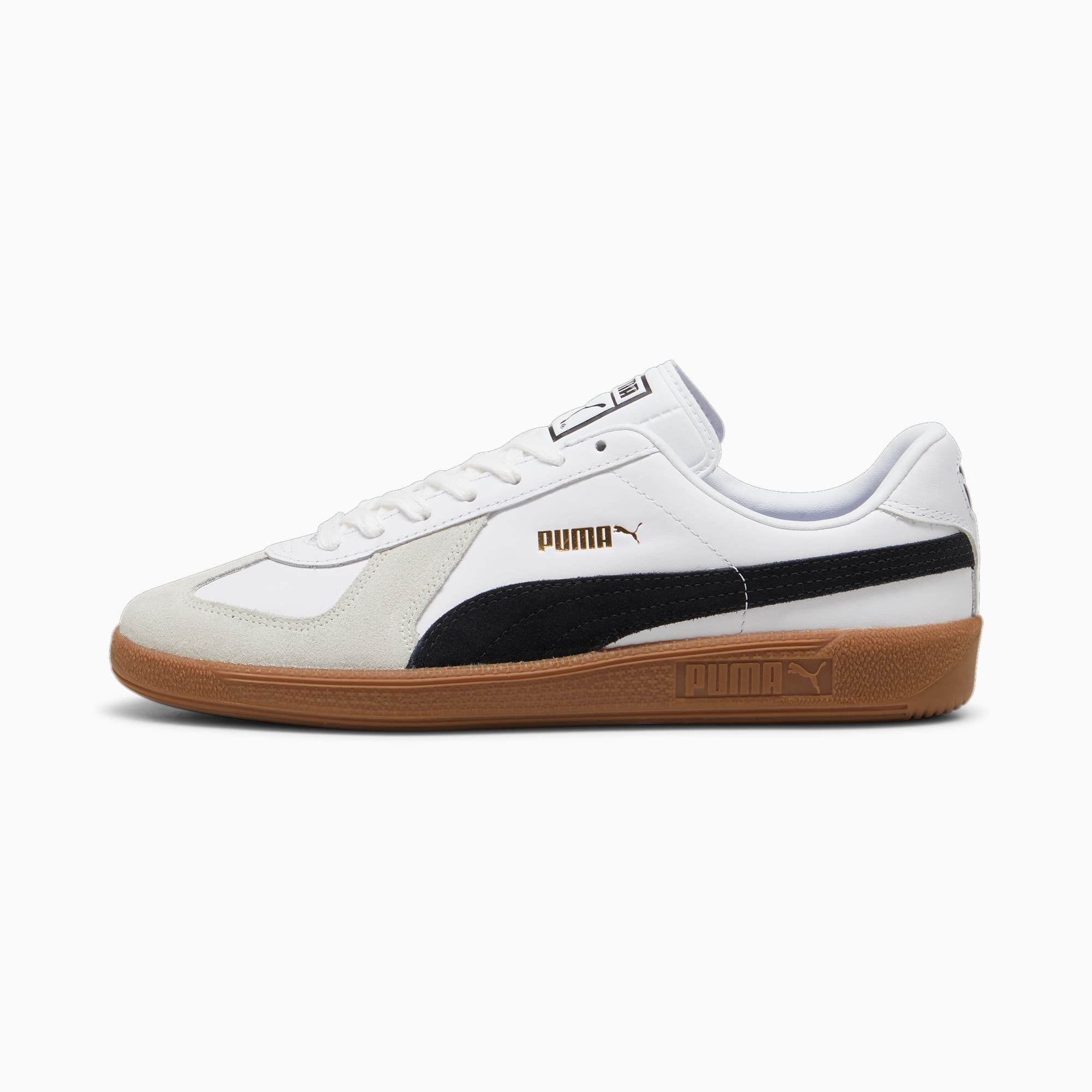 Women's PUMA Army Trainer Sneakers, White/Black/Gum, Size 35,5, Shoes