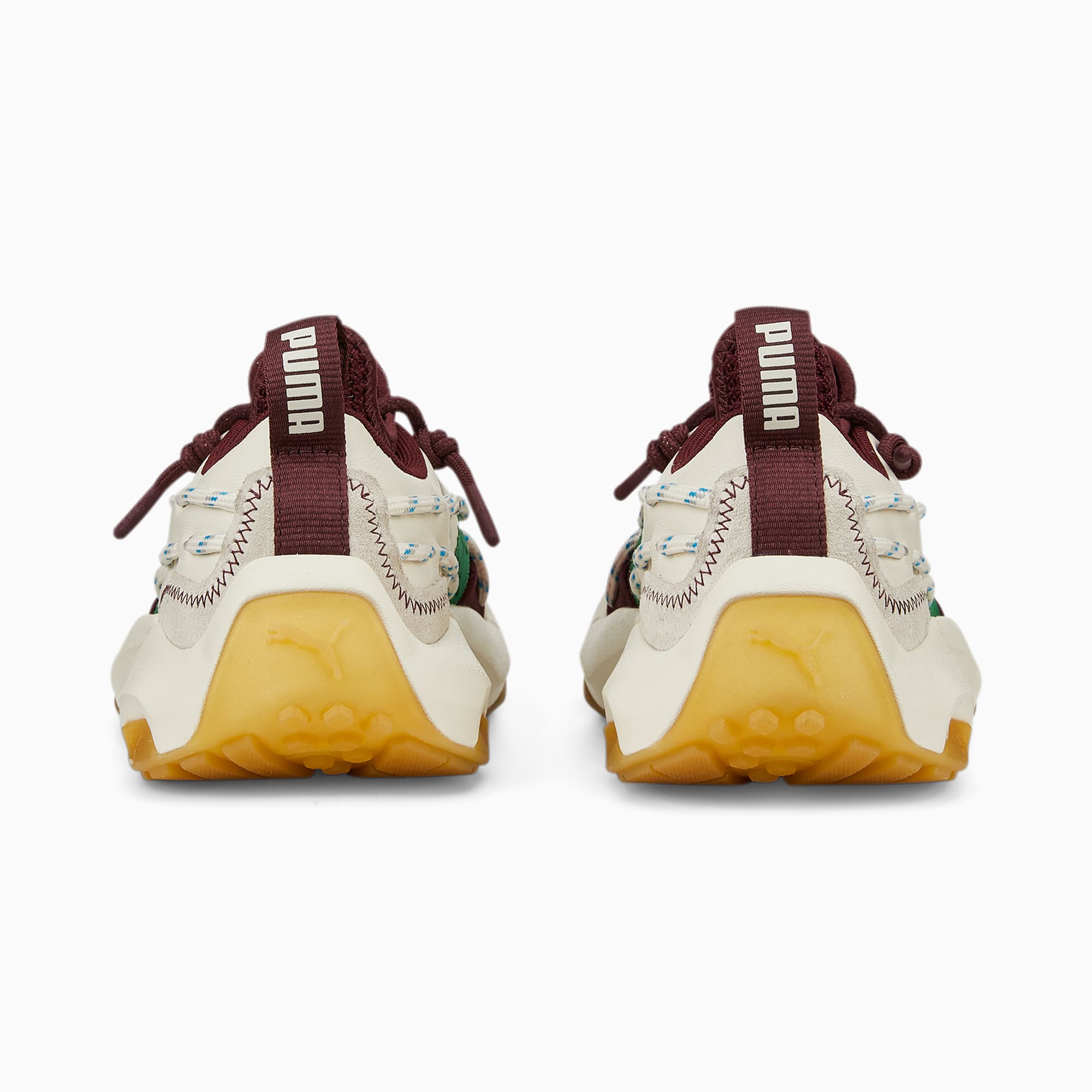 Men's PUMA Plexus Retro Sneakers, Aubergine/Marshmallow, Size 41, Shoes