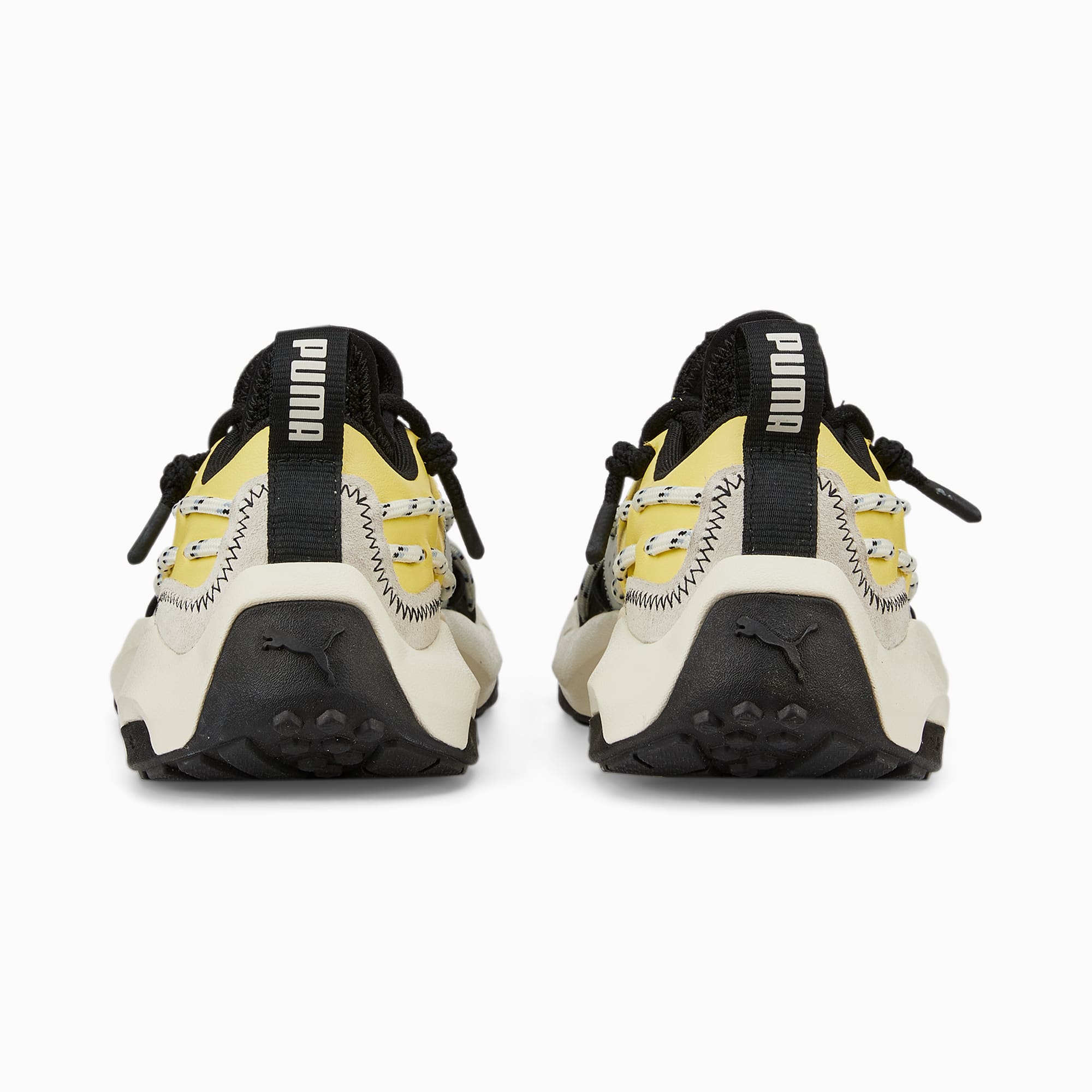 Men's PUMA Plexus Retro Sneakers, Black/Pale Lemon, Size 47, Shoes