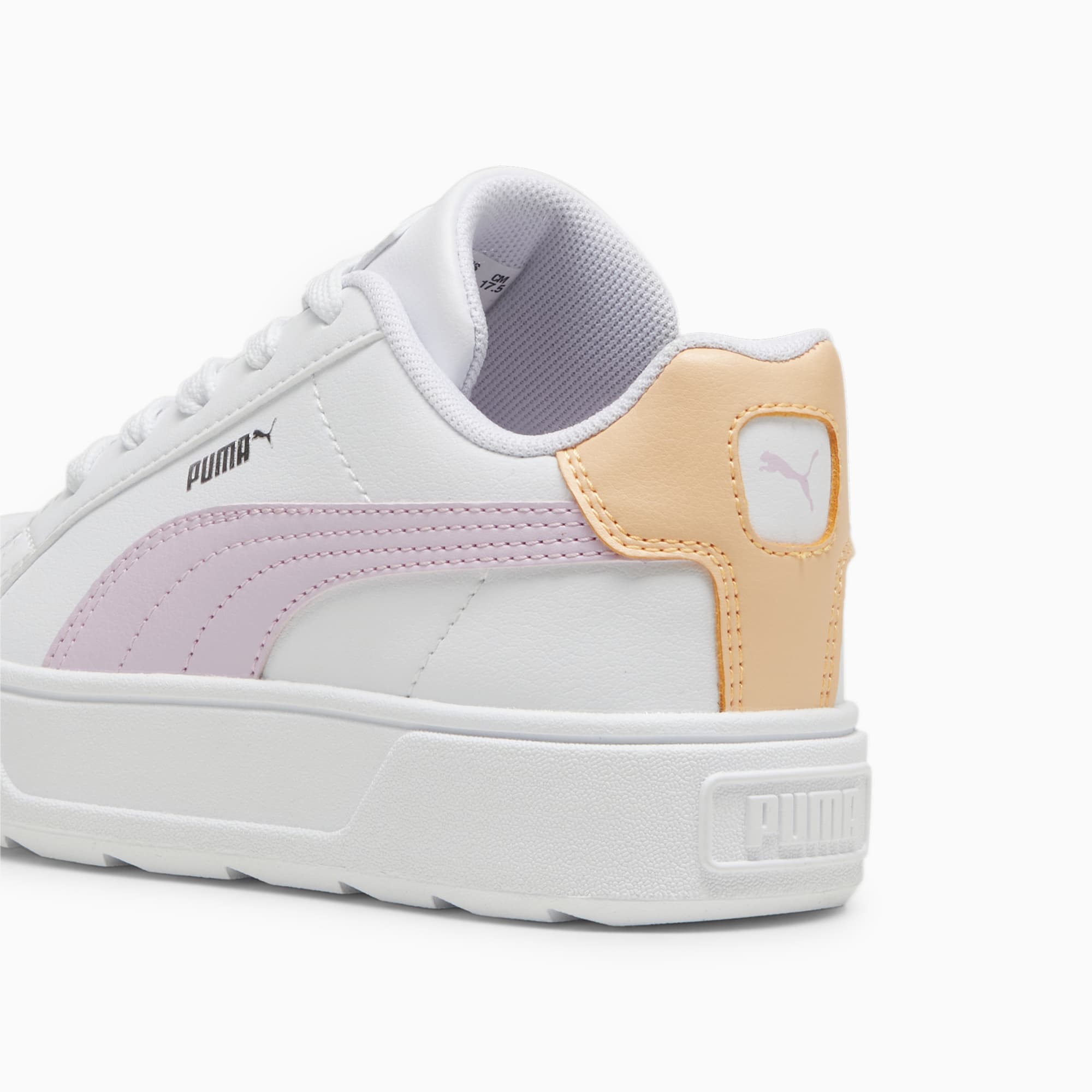 PUMA Karmen L Sneakers Kids, White/Grape Mist/Silver, Size 34, Shoes