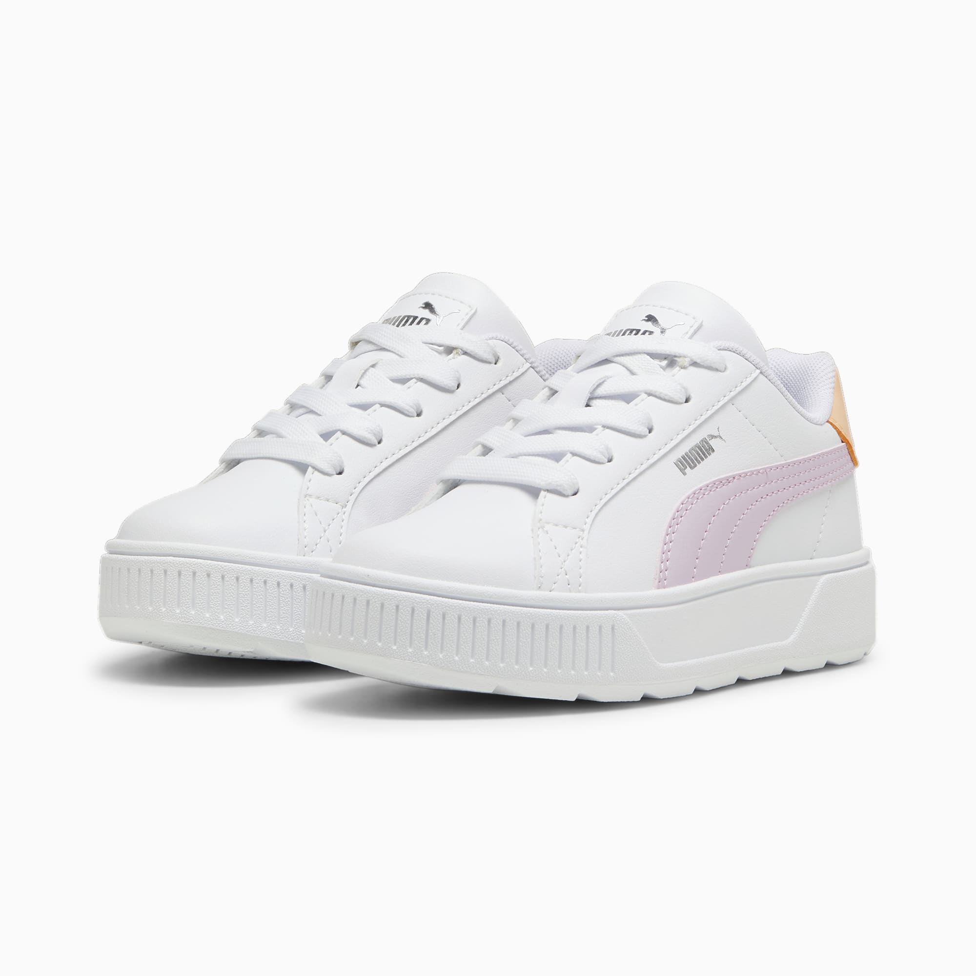 PUMA Karmen L Sneakers Kids, White/Grape Mist/Silver, Size 33, Shoes